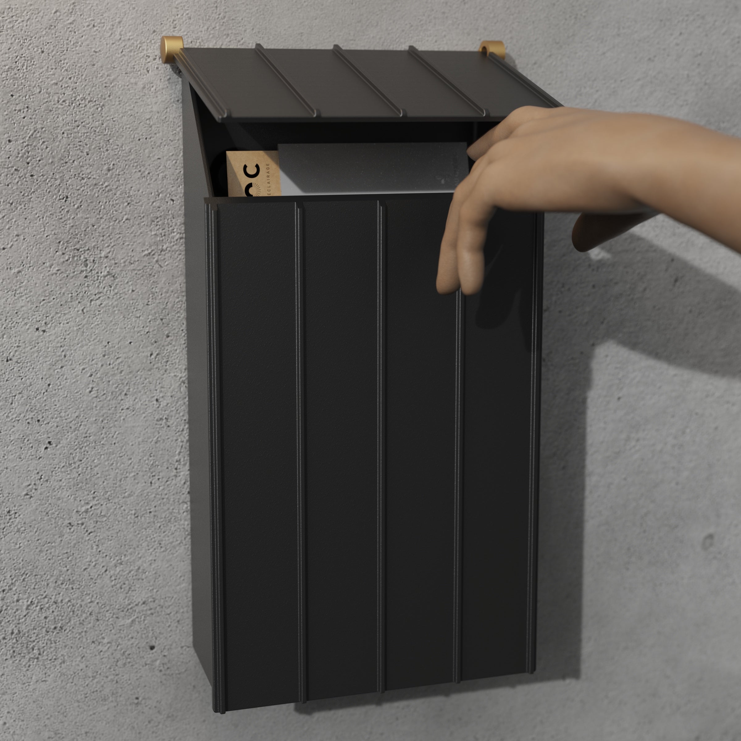 Oslo 1787 | Vertical Wall-Mounted Mailbox | Cast Aluminum | Sleek Design | SNOC