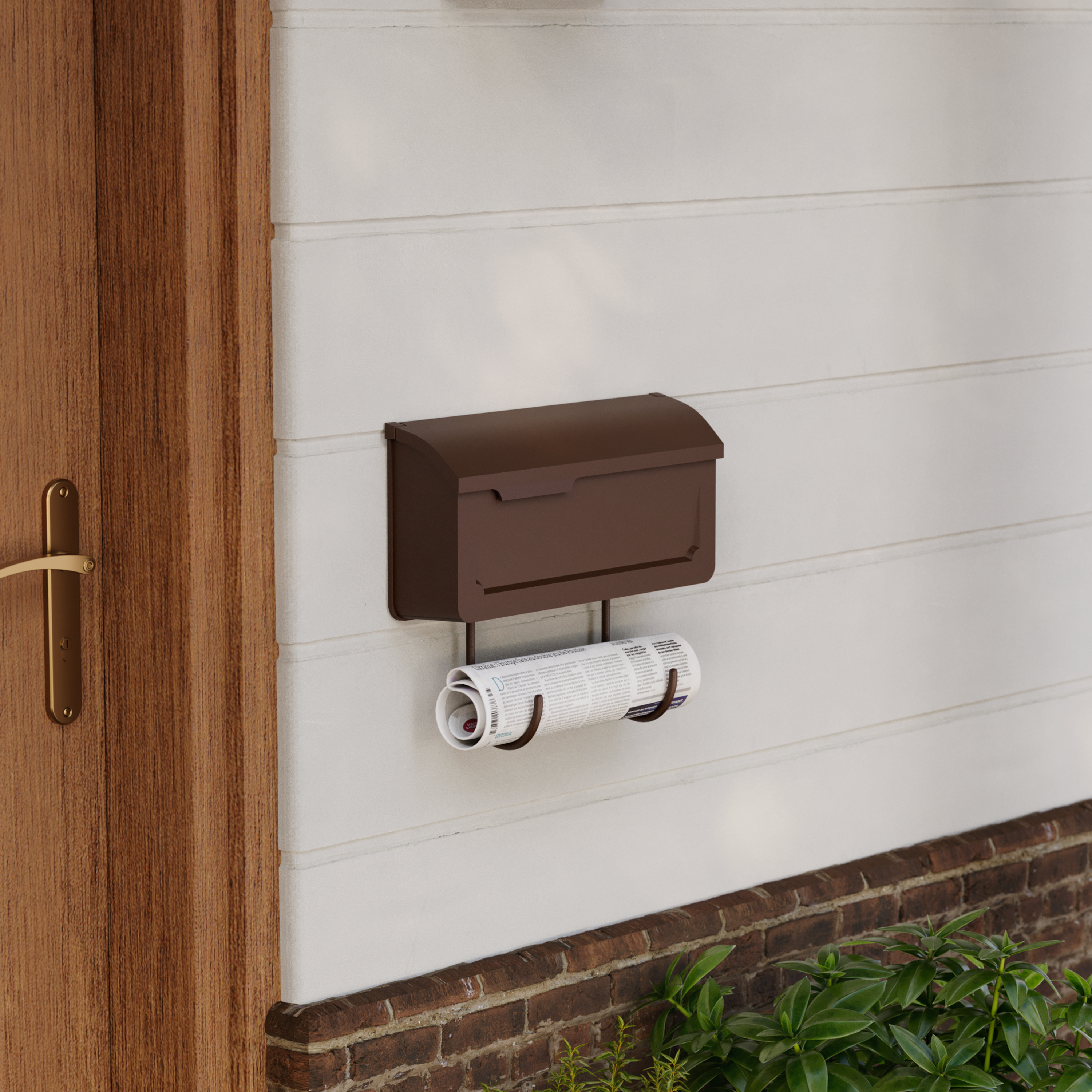 Florence 1791 | Horizontal mailbox with hooks | Made in Quebec