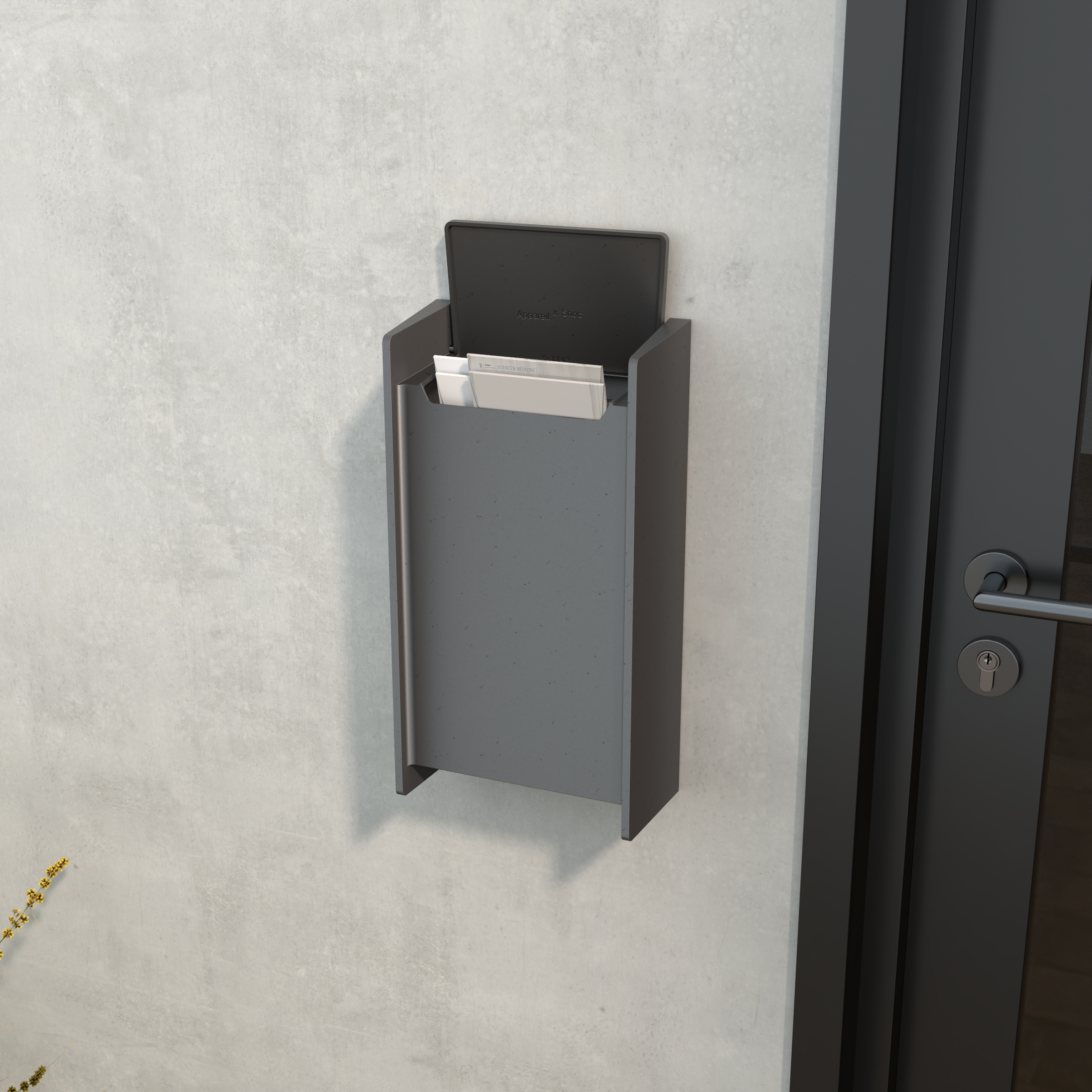 Cast 1793 | Vertical wall-mounted mailbox | Cast aluminum | Made in Quebec