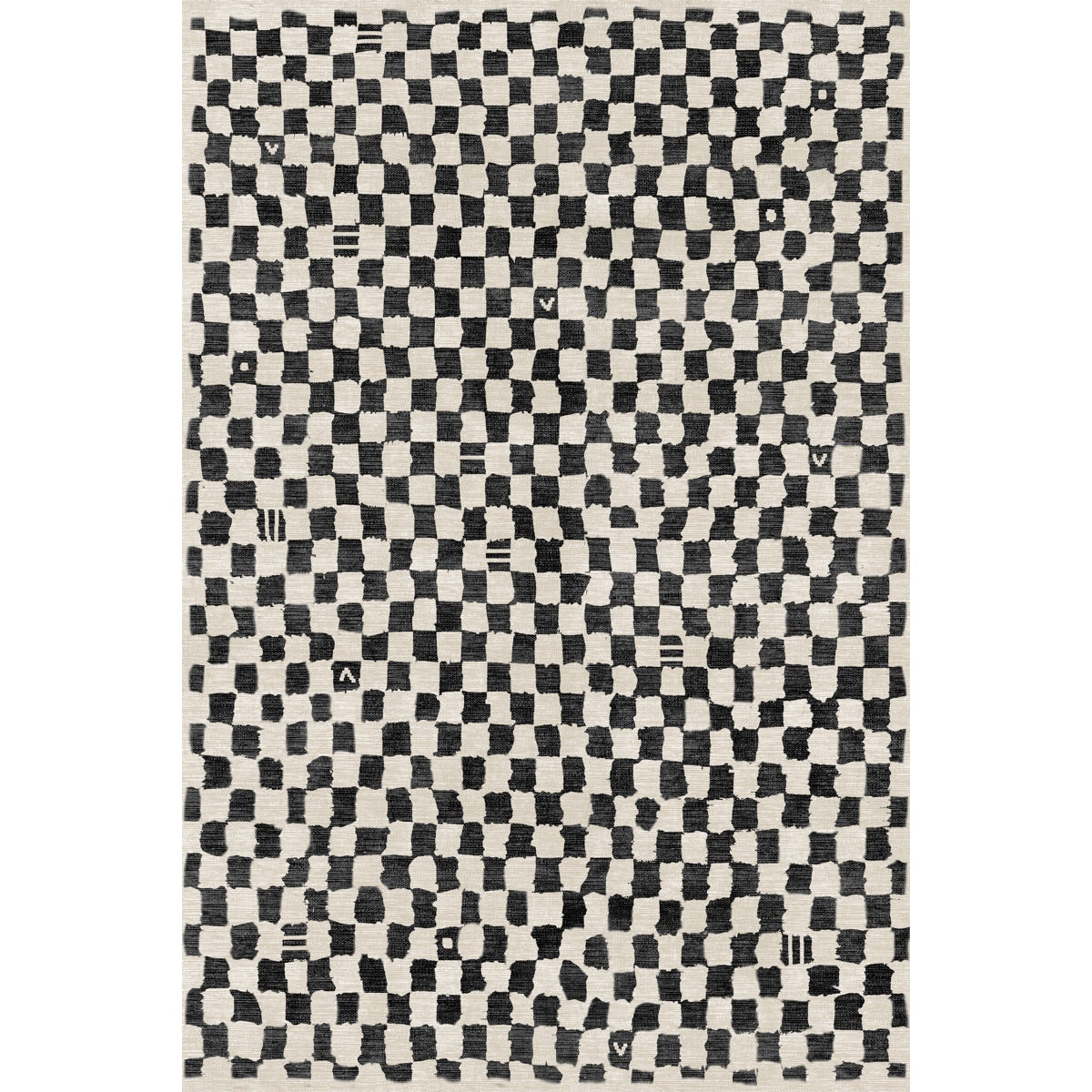 Tapis Metro – Carreaux Noir & Blanc