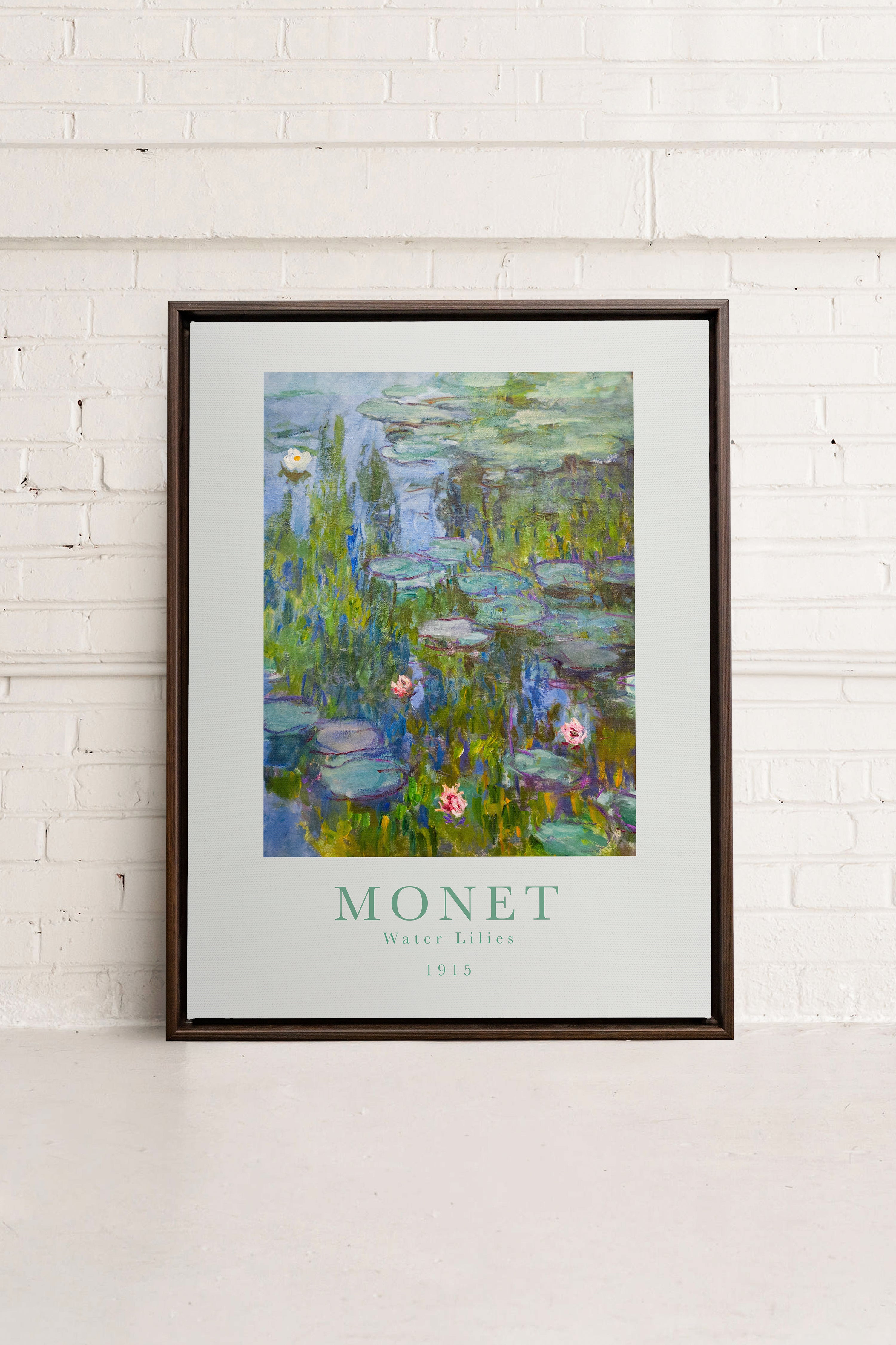 WATER LILIES, Oeuvre sur toile étirée