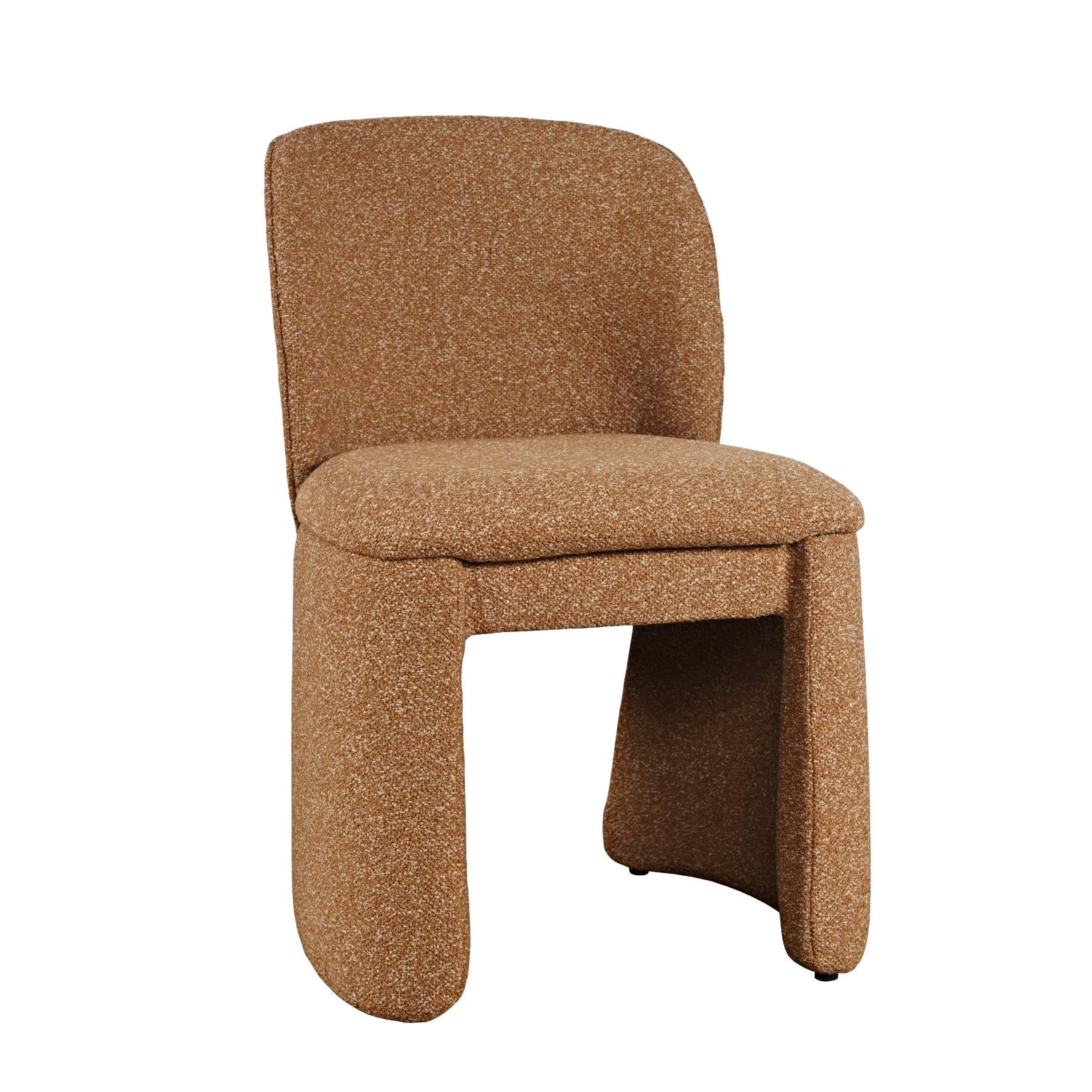 Chaise salle à manger design moderne Soma couleur brique fond blanc