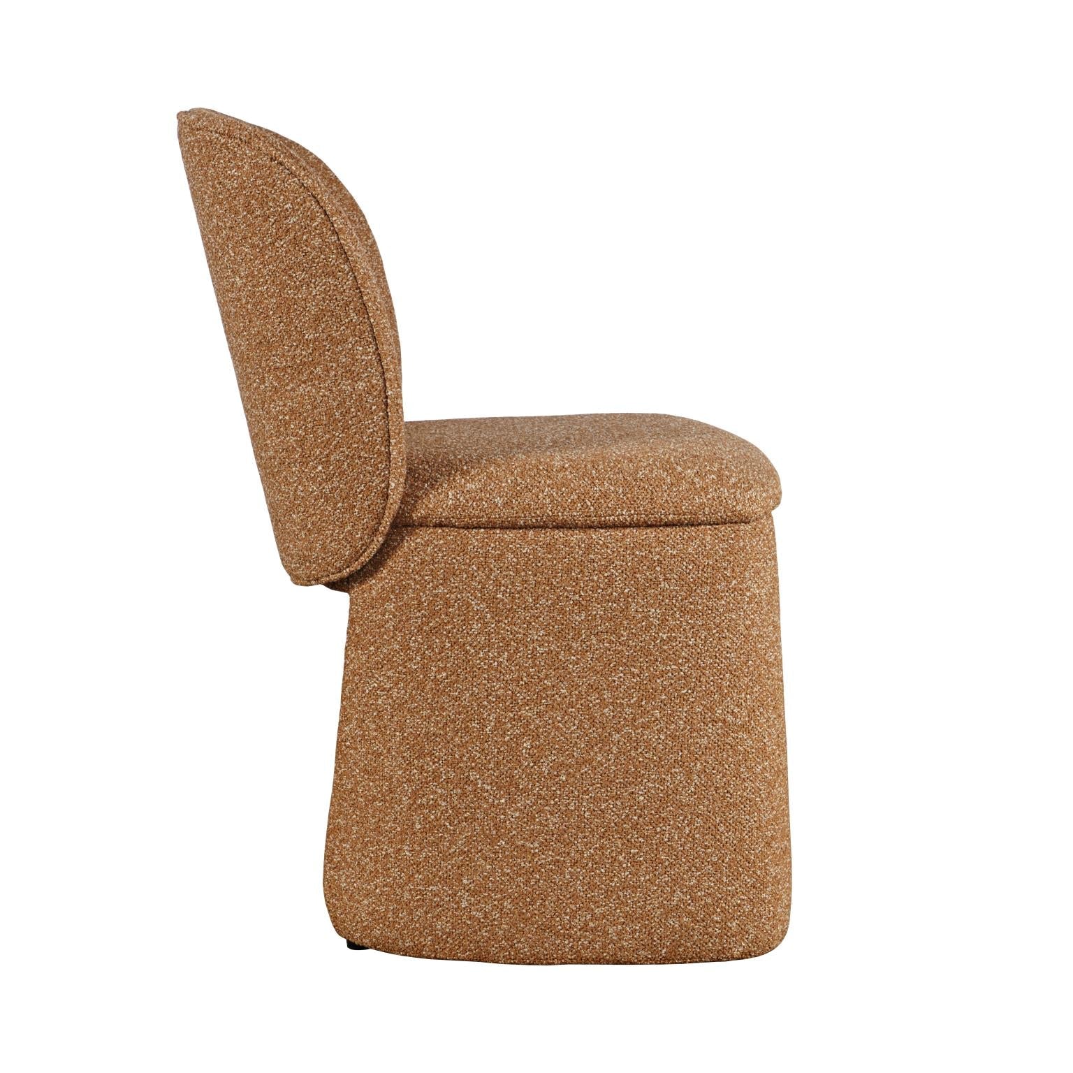 Chaise de salle à manger Soma | Entièrement rembourrée |Couleur brique chinée