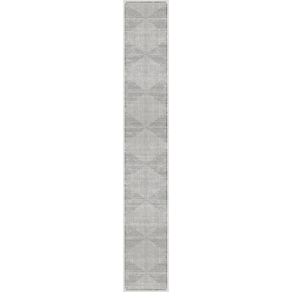 Tapis Bond noir & ivoire | Design moderne minimaliste