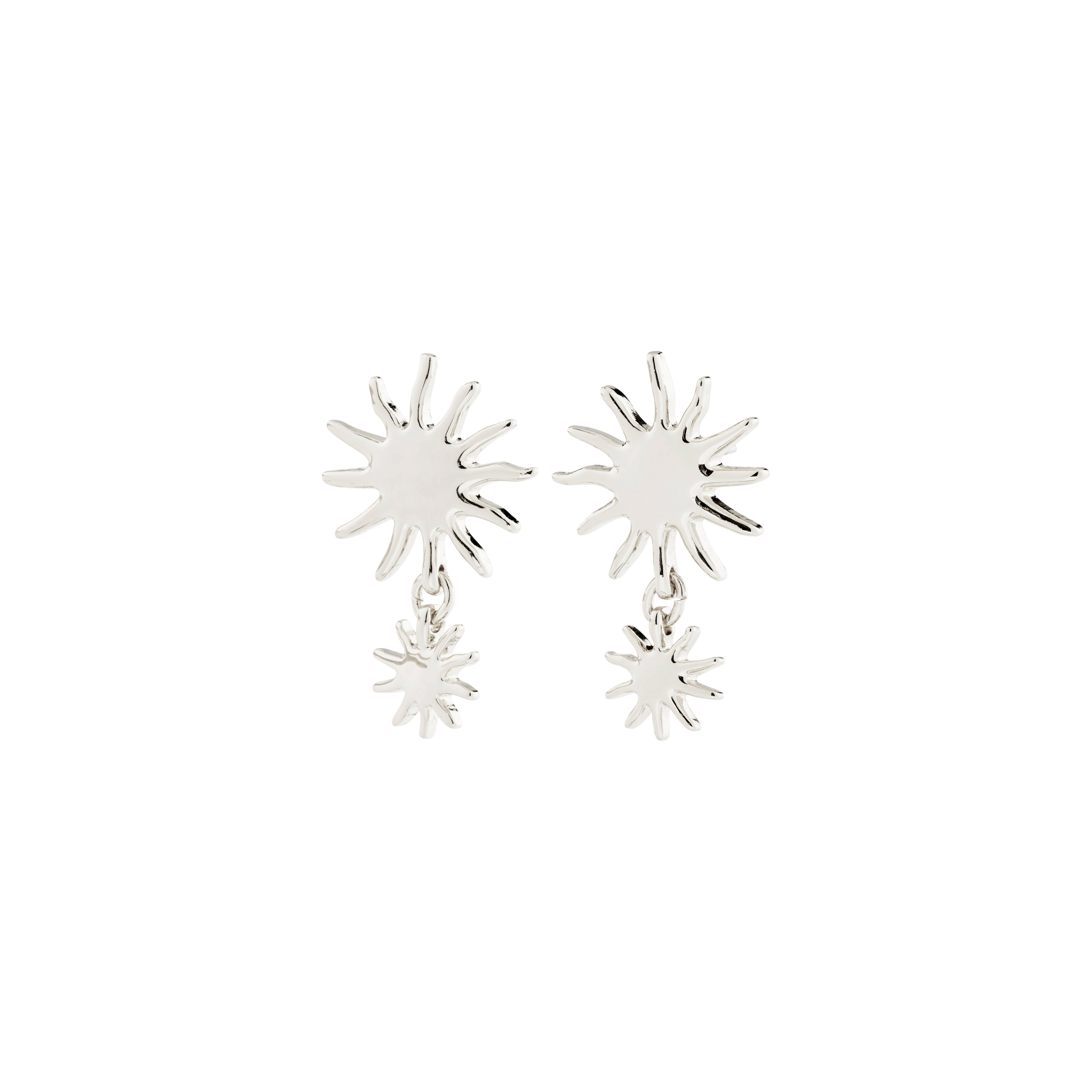 LYRICUS recycled sun pendant earrings