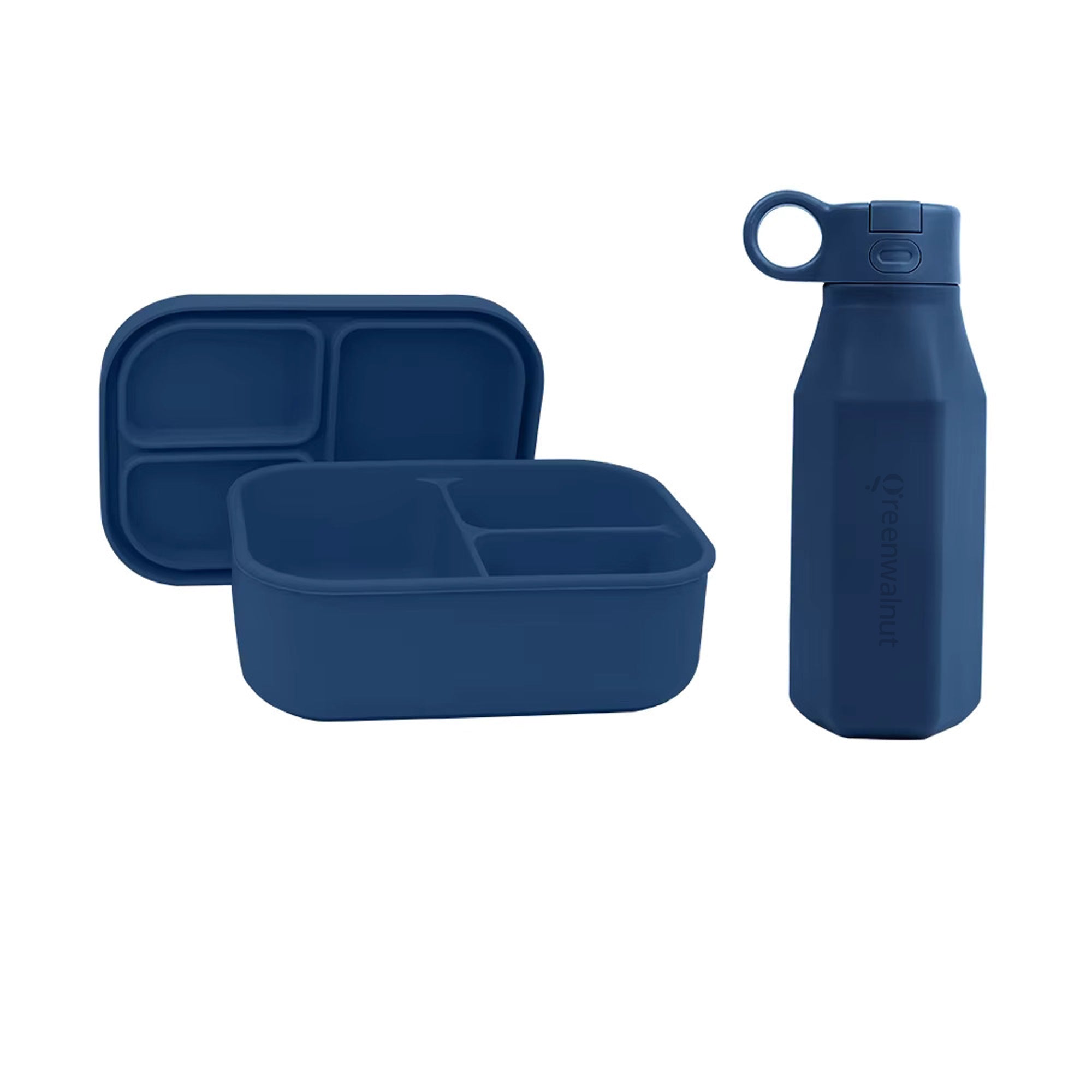 Boîte à lunch en silicone et bouteille en silicone | Ensemble alimentaire sécuritaire pour enfant