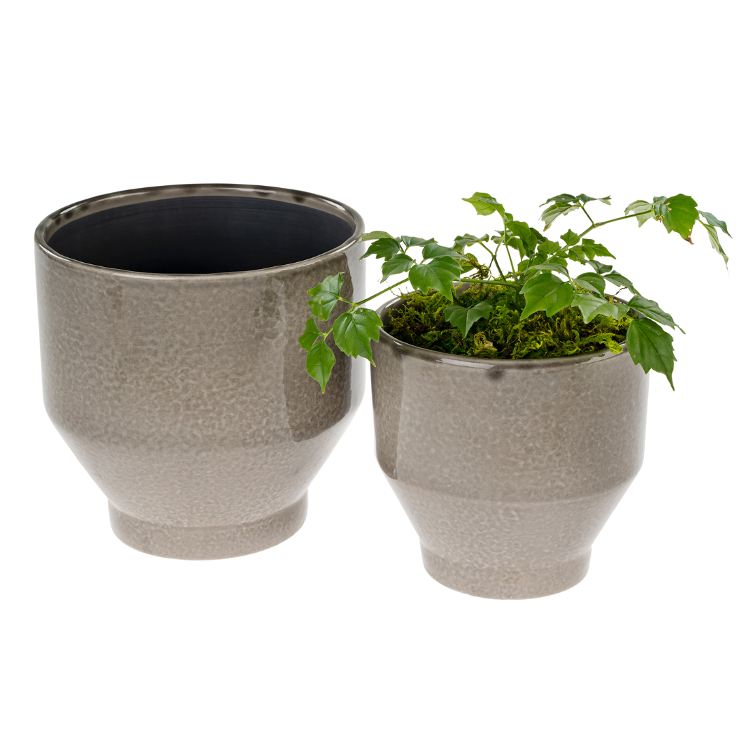 Pots Oxford | Ensemble de 2 | Gris Craquelé