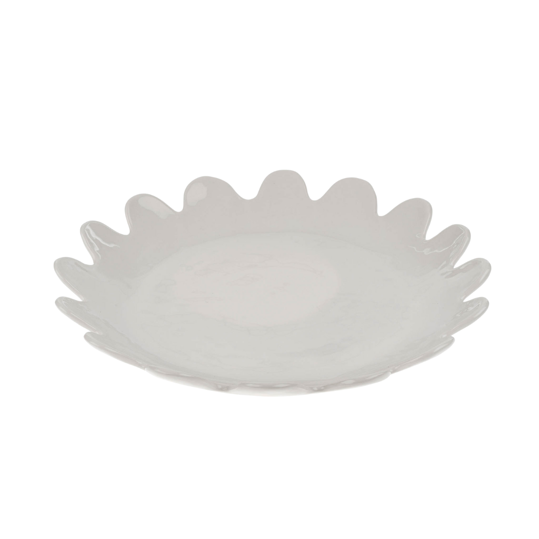 Assiette de Service Festonnée en Grès | Fait Main