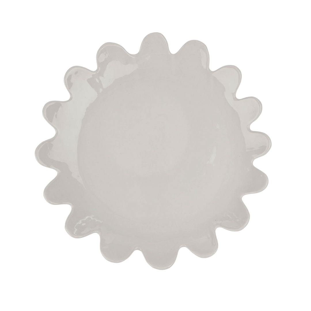 Assiette de Service Festonnée en Grès | Fait Main