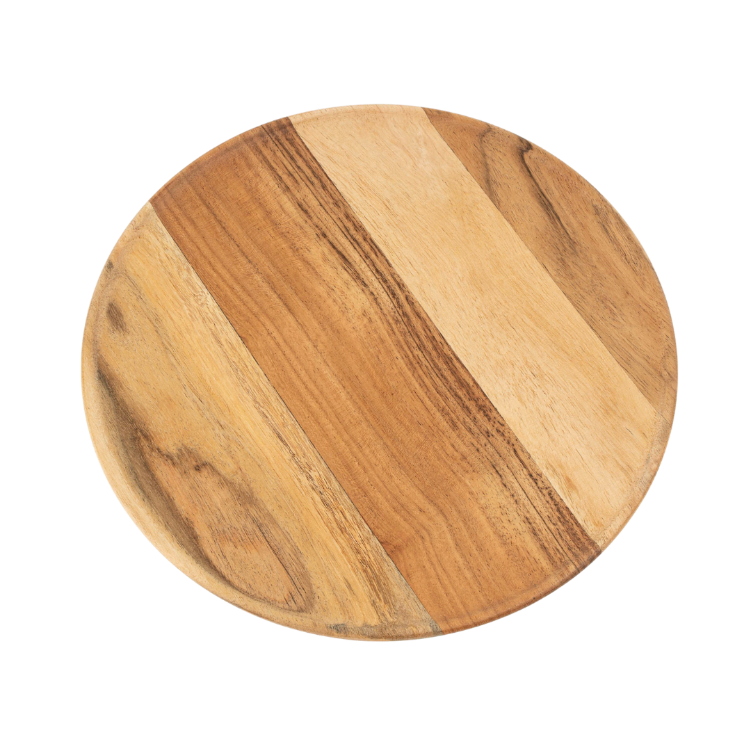 Plateau décoratif en bois d’acacia | Format moyen | Fait à la main à partir de bois durable