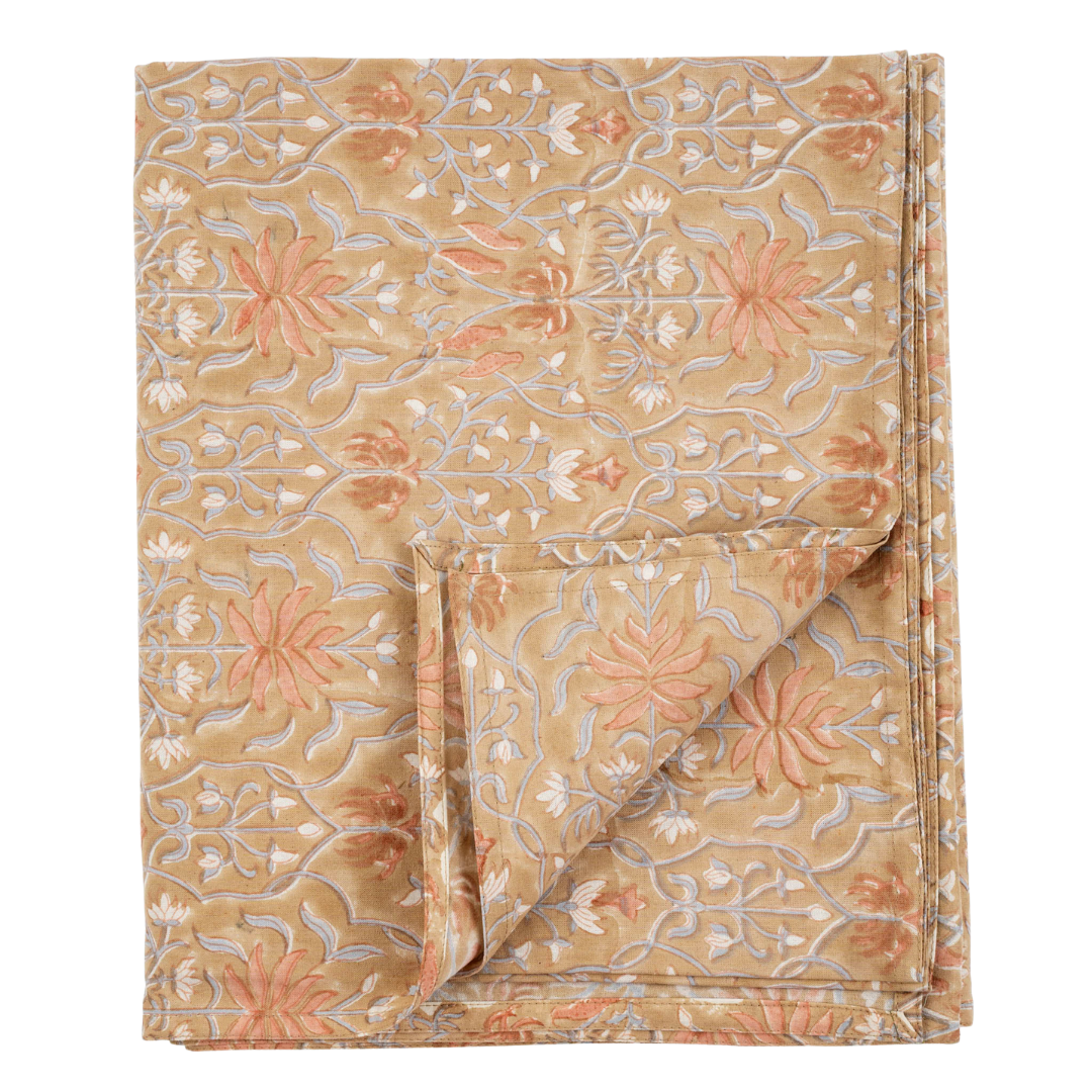 Nappe Acapulco à Motif Imprimé au Bloc de Bois | Coton