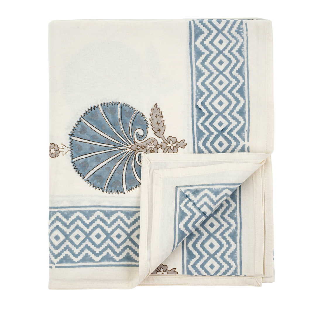 Nappe Flora à imprimé artisanal | 152 × 259 cm | Coton