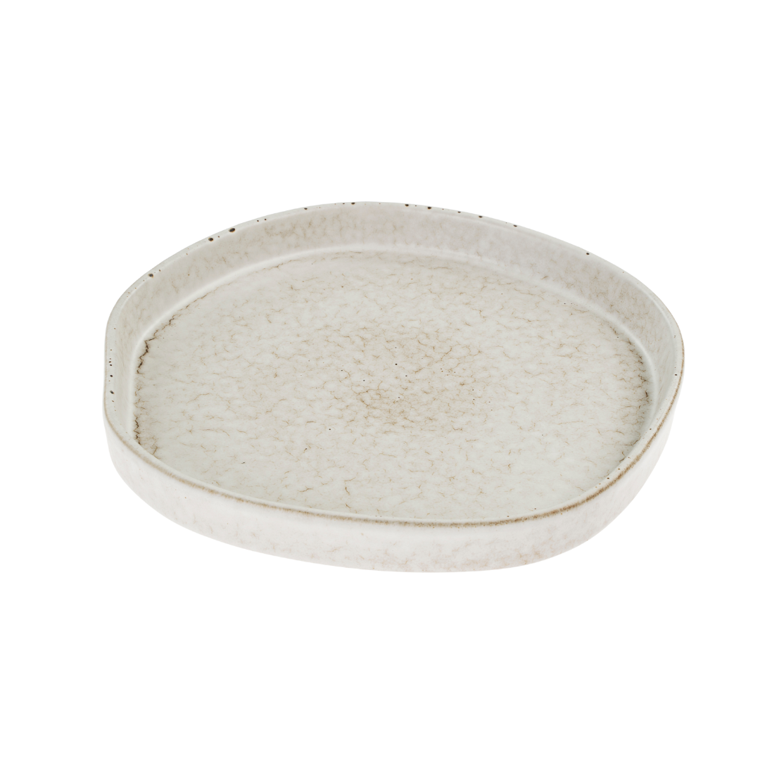 Assiettes de Service Pebble en Céramique | Ensemble de 2 | Forme Organique