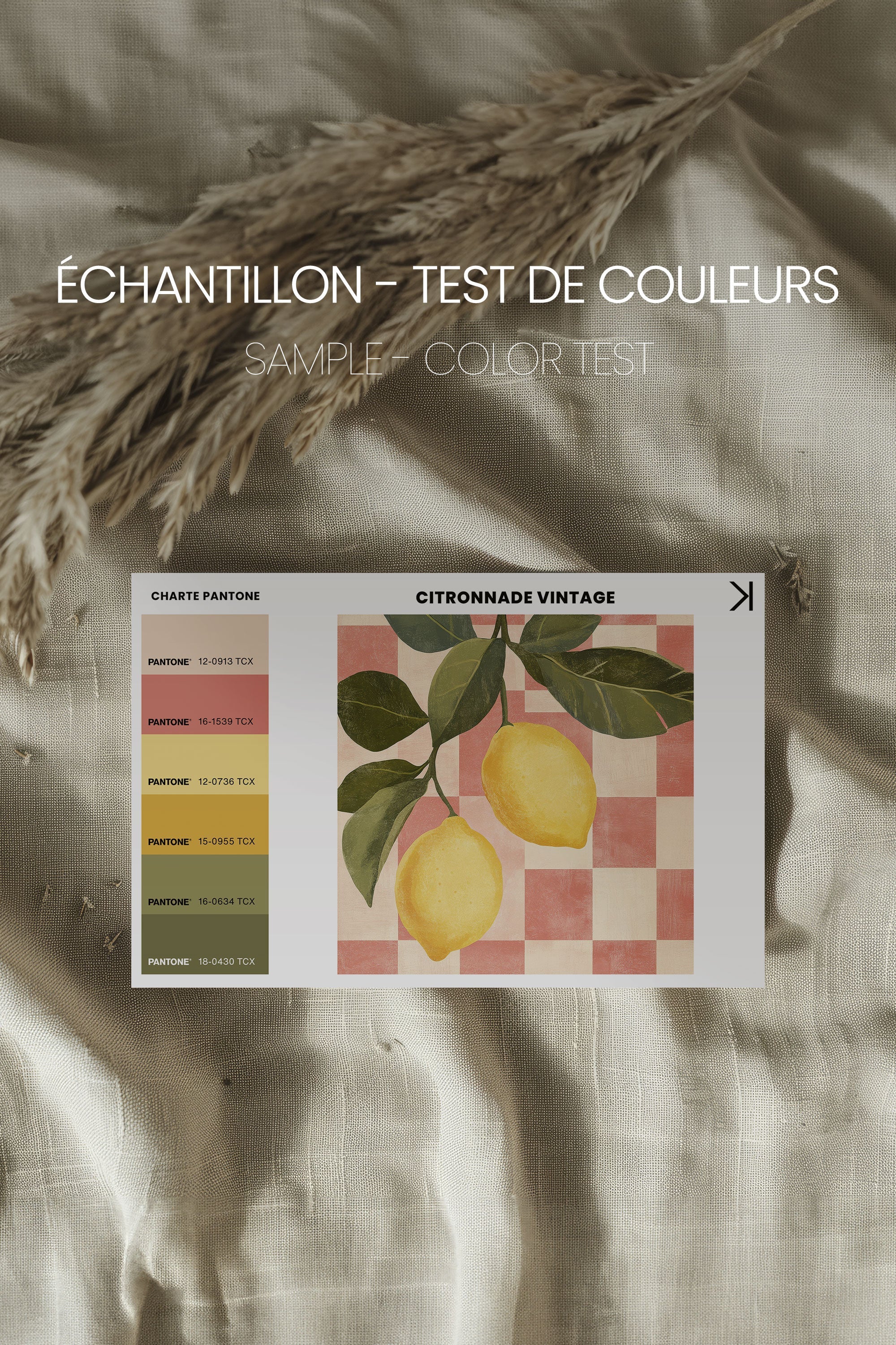 CITRONNADE VINTAGE, Oeuvre sur toile étirée