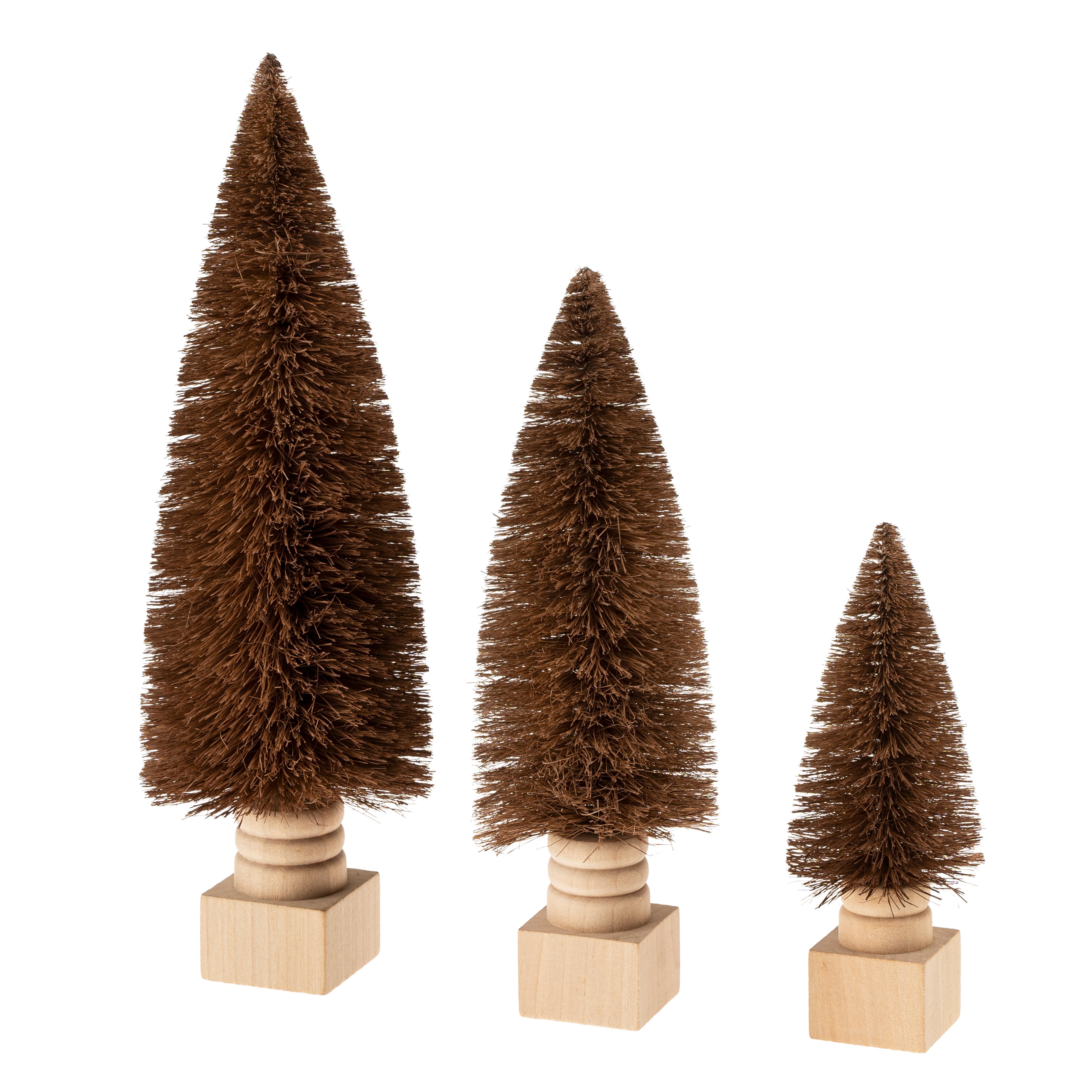 Arbre Goupillon Sisal Marron | Petit | Charme Festif Écoresponsable