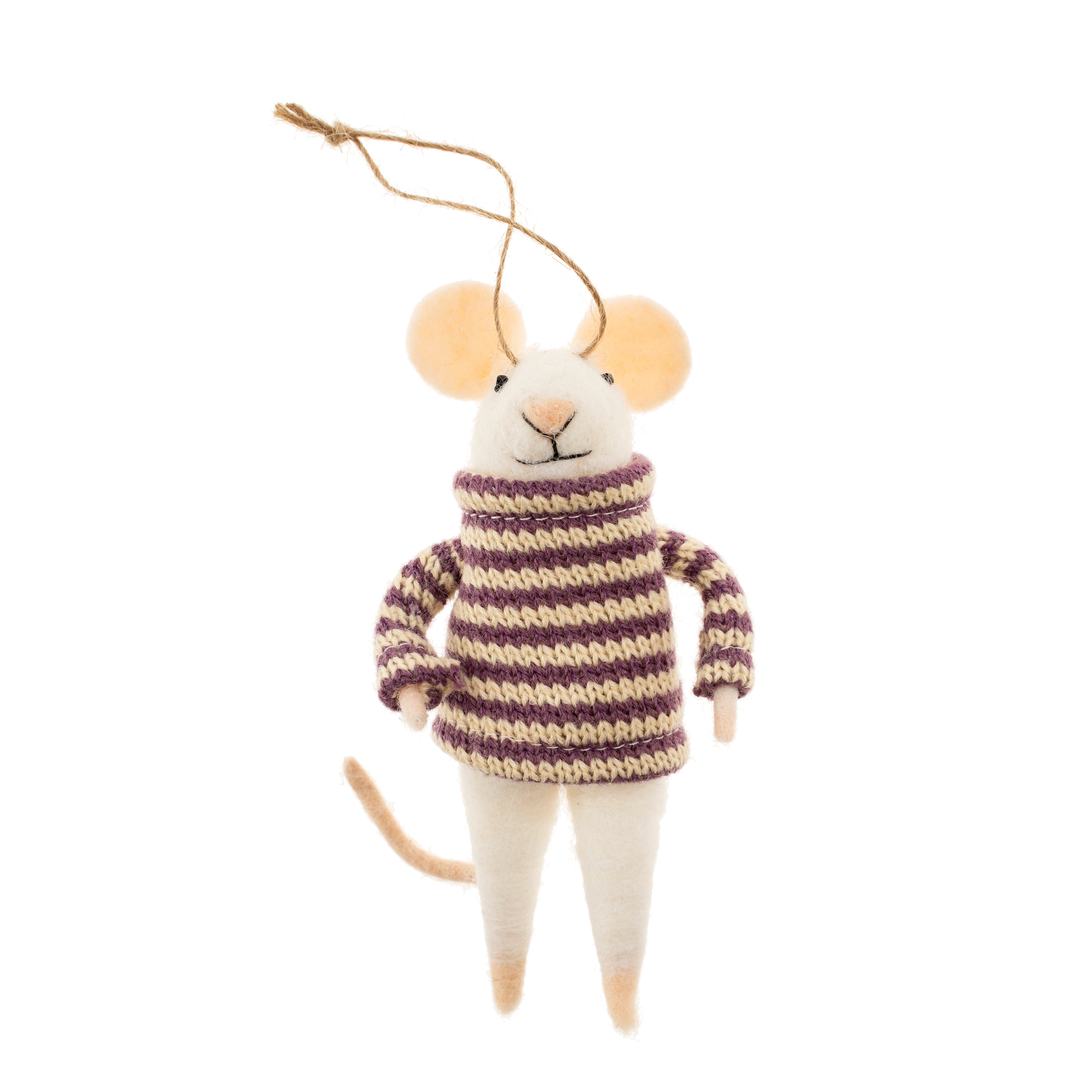 Ornement Souris Nellie Festif | Charme Ludique Artisanal