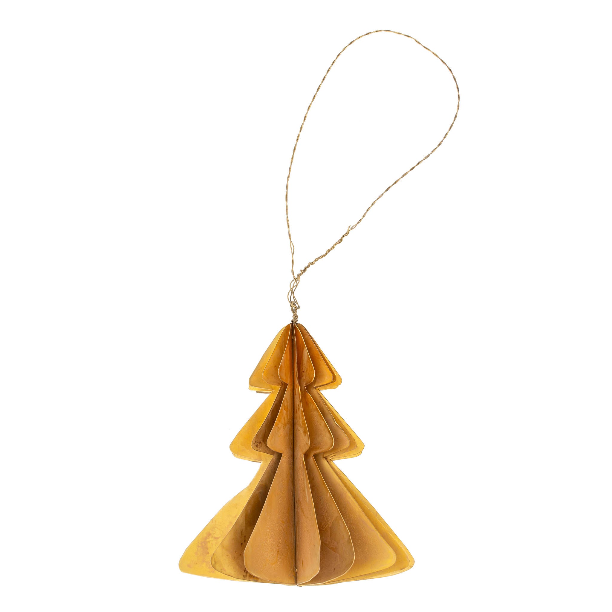 Ornement Arbre en Laiton | Grand Format | Design Origami Sophistiqué