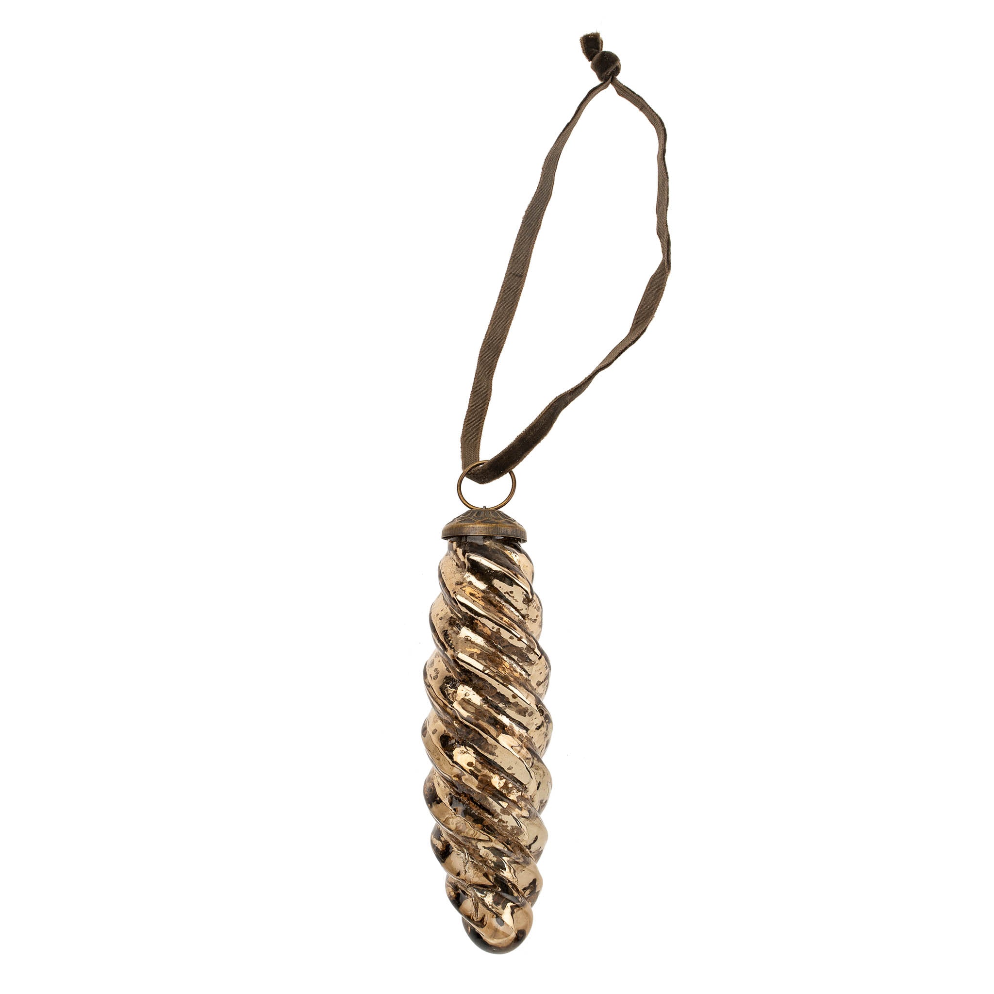 Ornement Glaçon Fumé | Grand | Façonné à la Main en Verre Recyclé