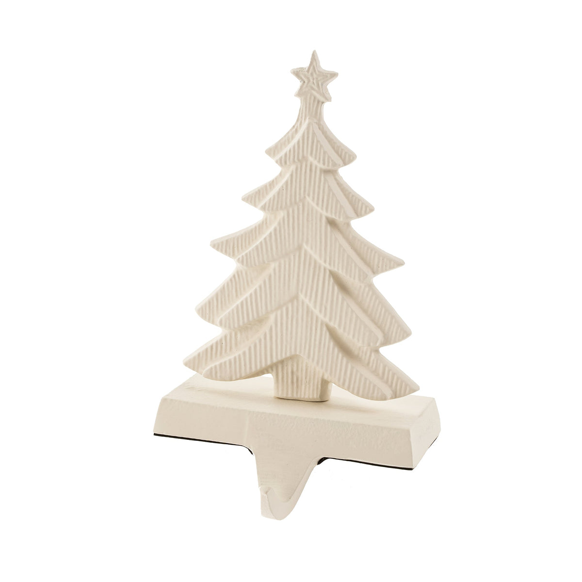 Support à bas de Noël Sapin | Blanc hivernal | Métal