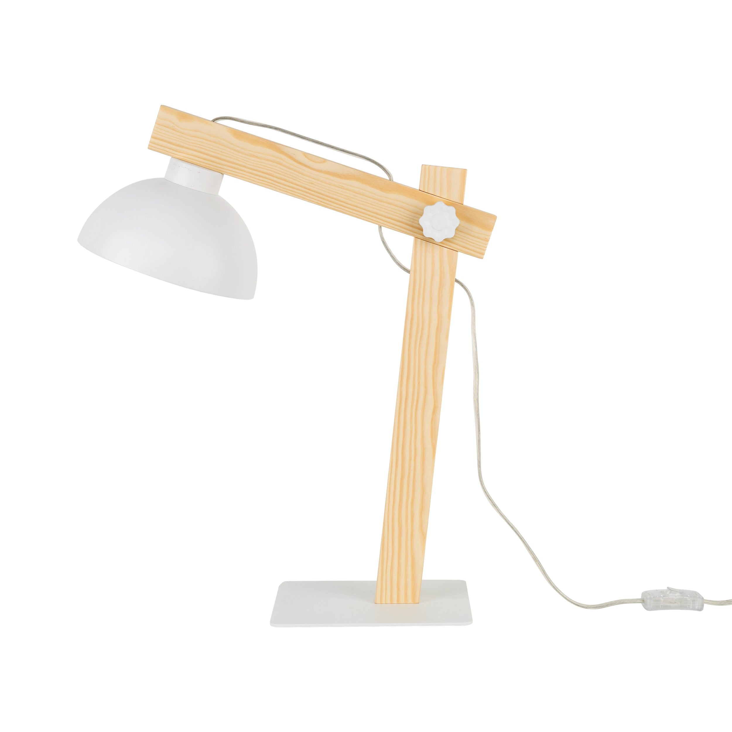 OSLO White Table Lamp | Solid Wood | Scandinavian Style | TK Lighting