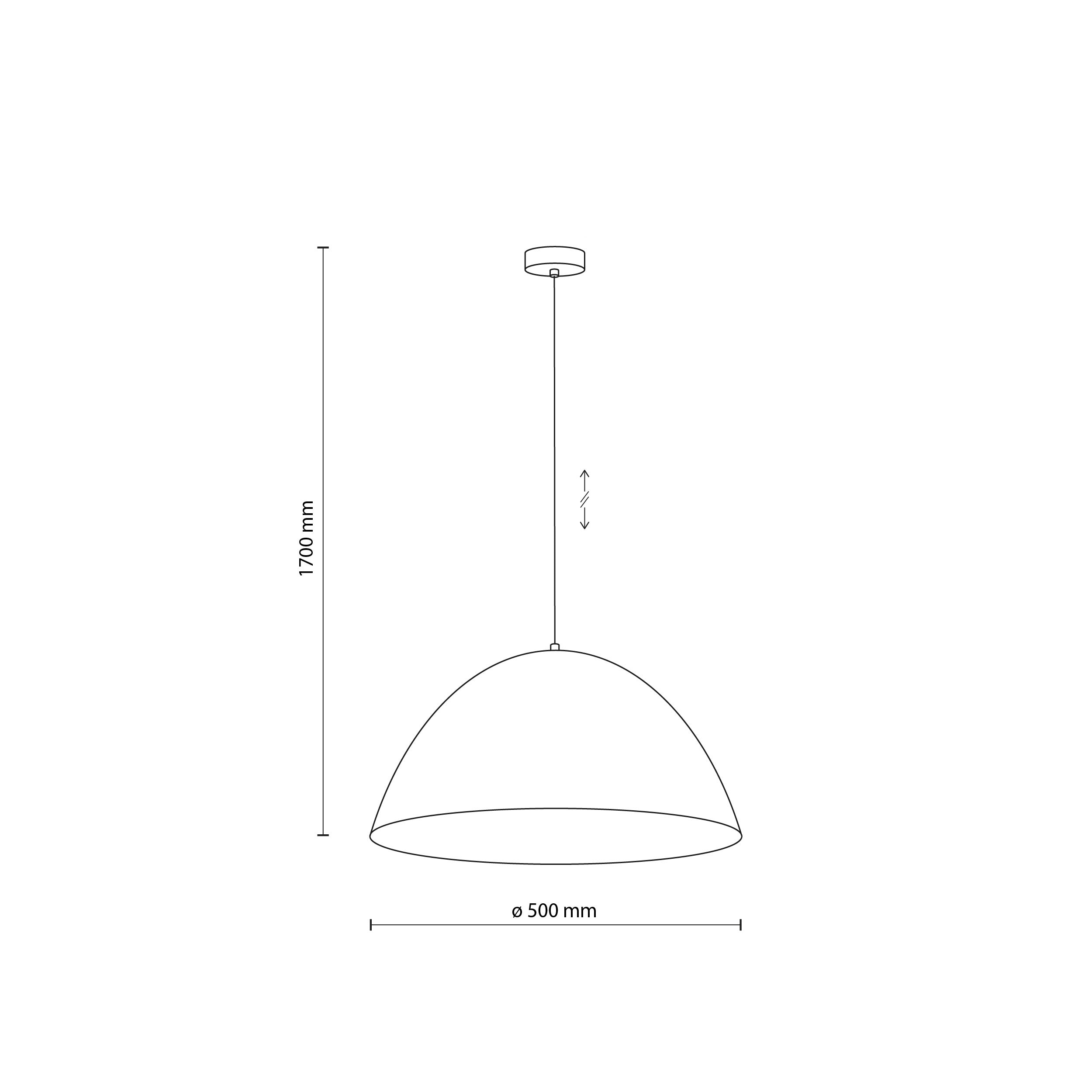 FARO Grande suspension dôme pour îlot de cuisine et table à manger