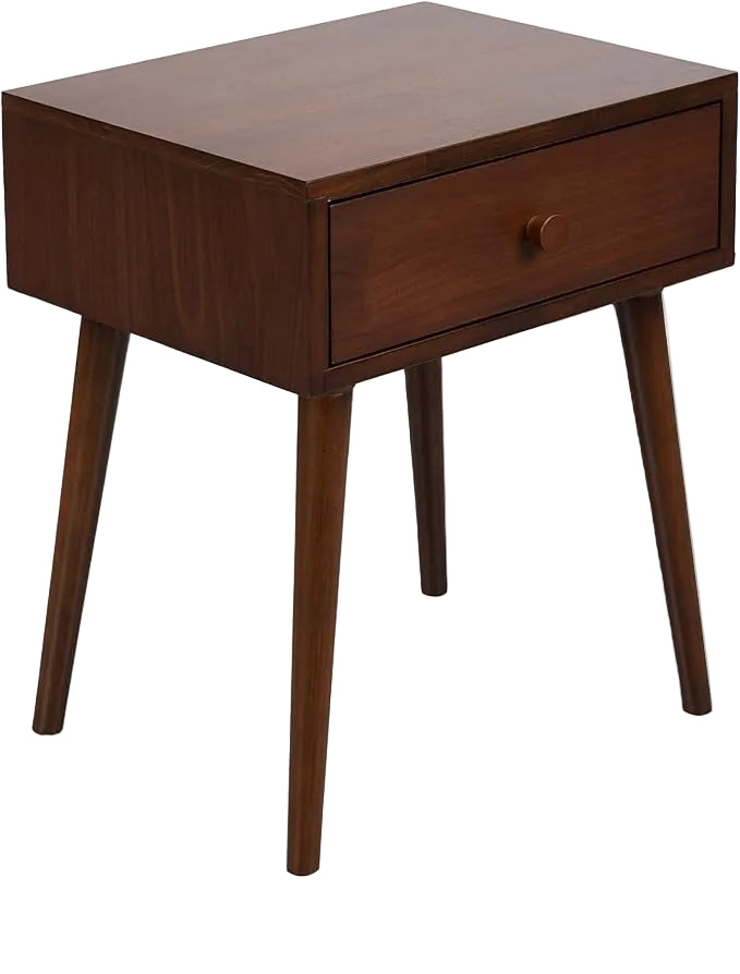 Table de chevet Lux avec tiroir | Bois massif FSC® | Style mid-century moderne