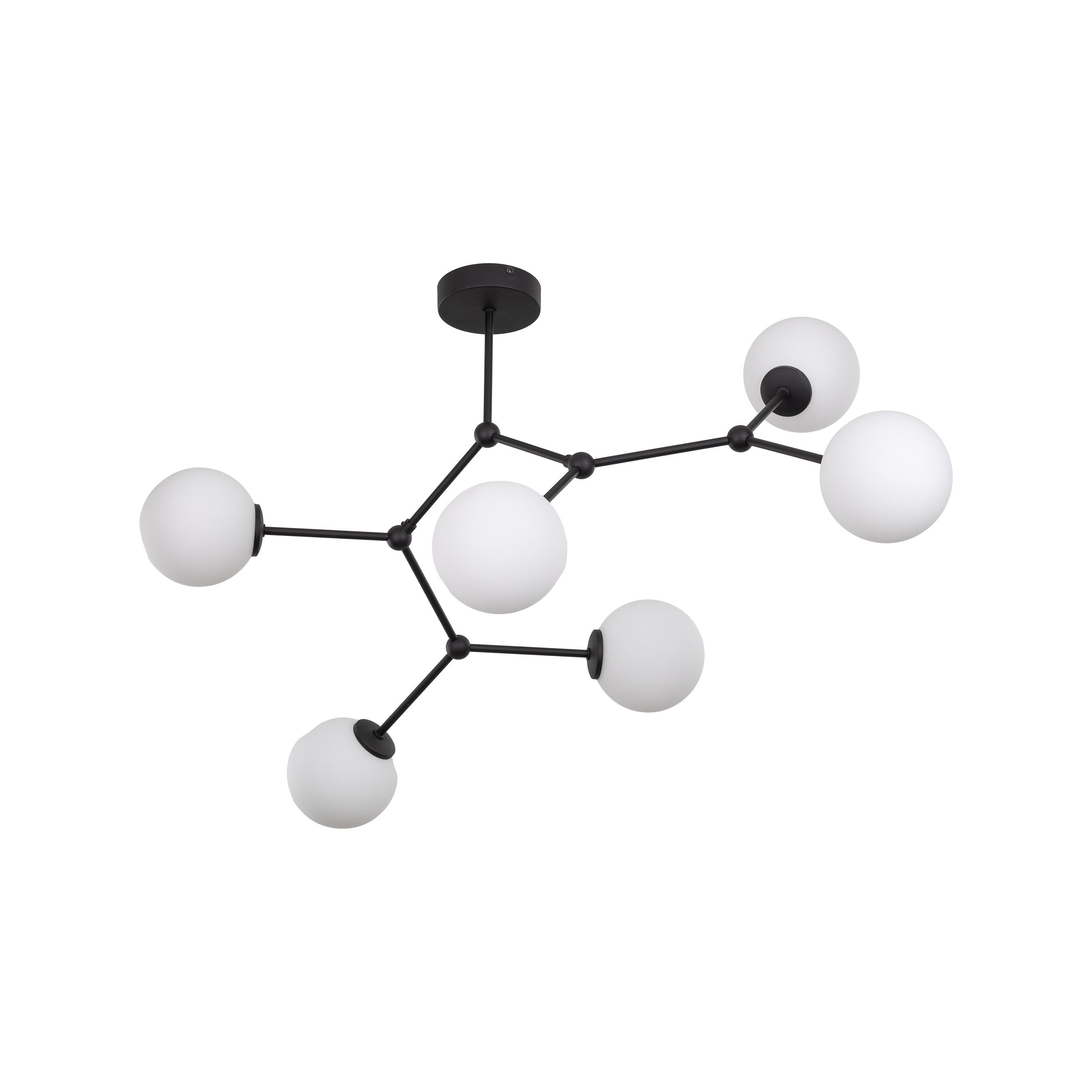 Lampe Suspendue FAIRY Scandinave 6 Lumières | Suspension Élégante en Verre et Métal