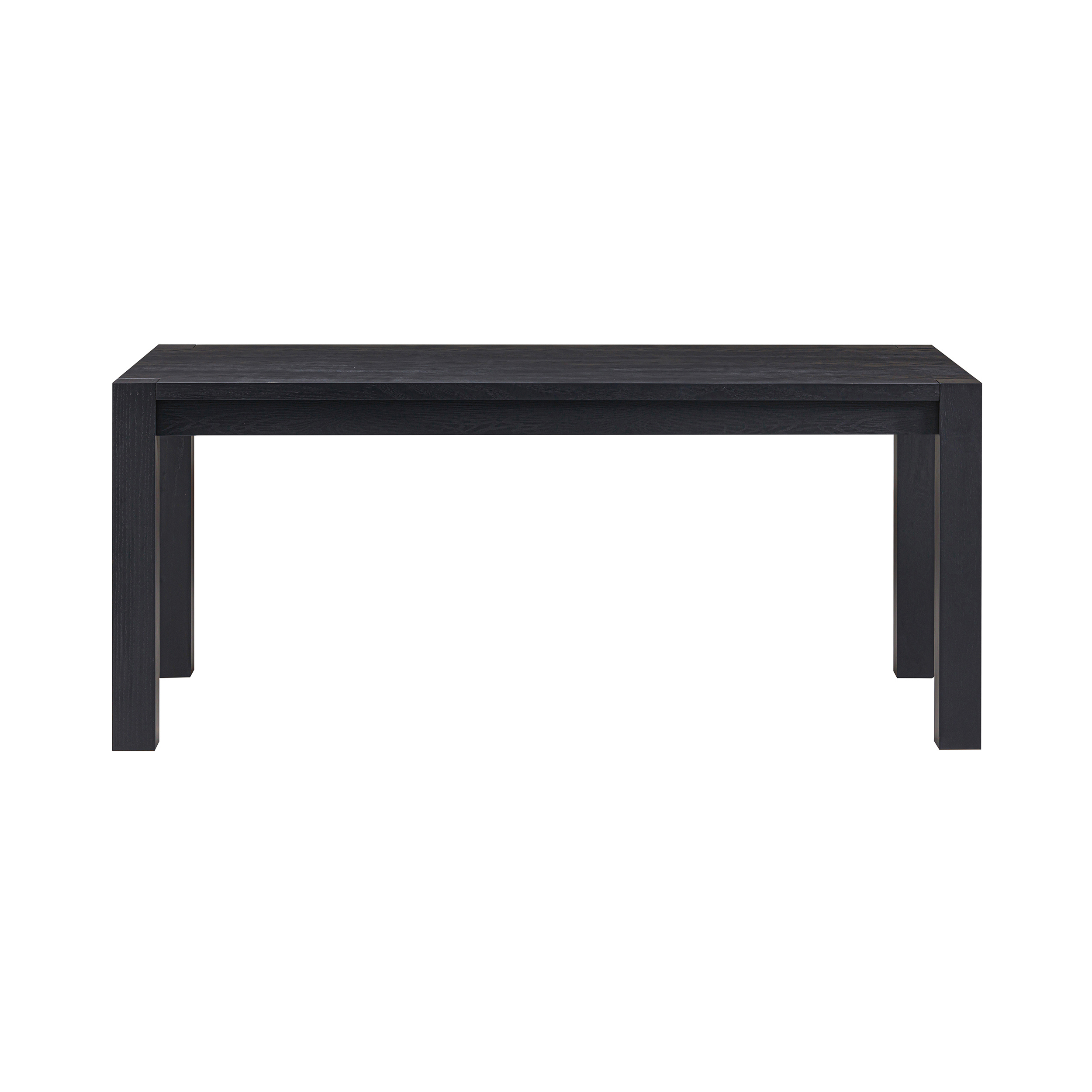 Table de salle à manger Block noir brûlé 140 cm | Bois massif