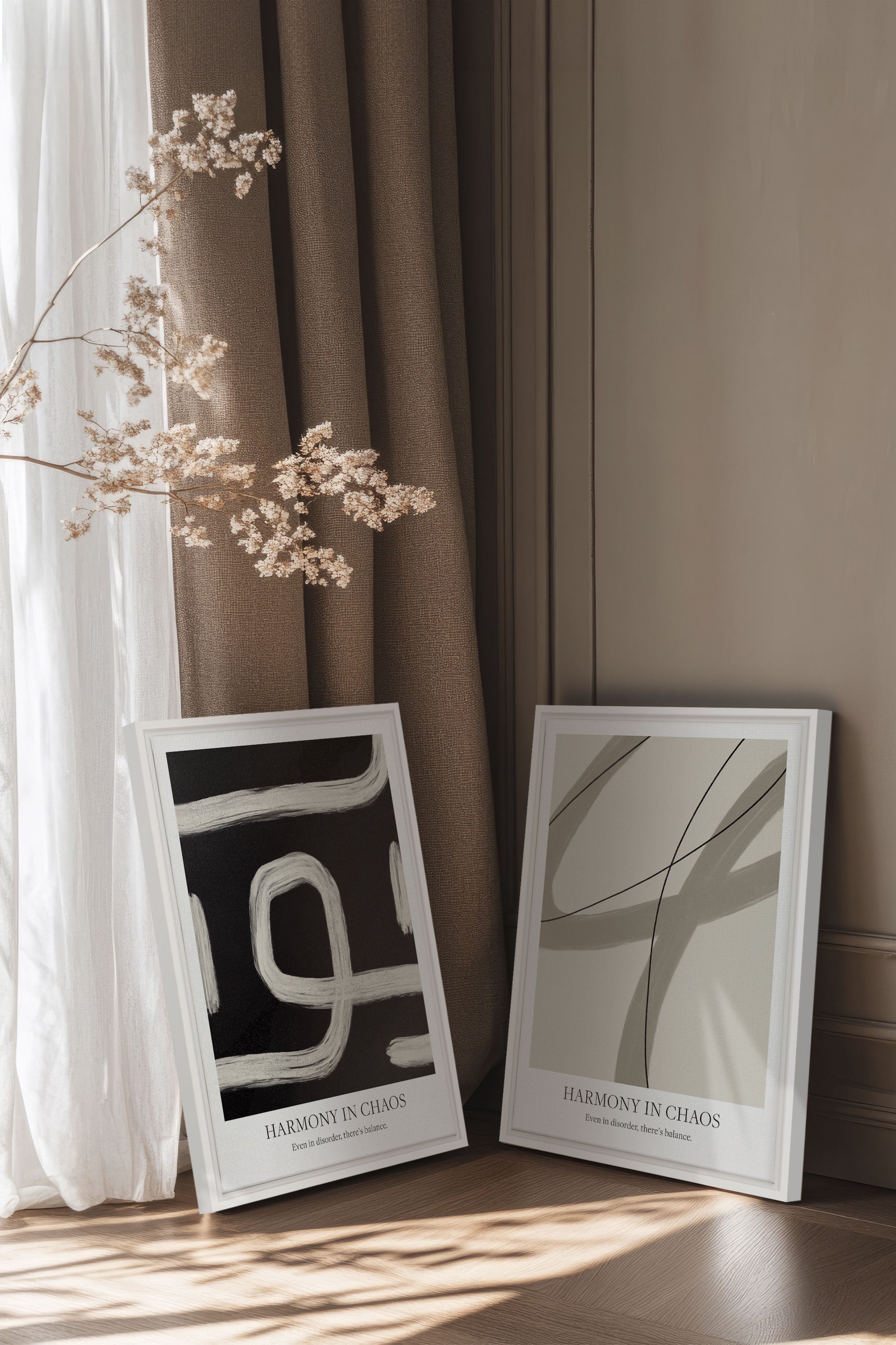 BALANCED FLOW DUO (2 Oeuvres sur toile étirée)