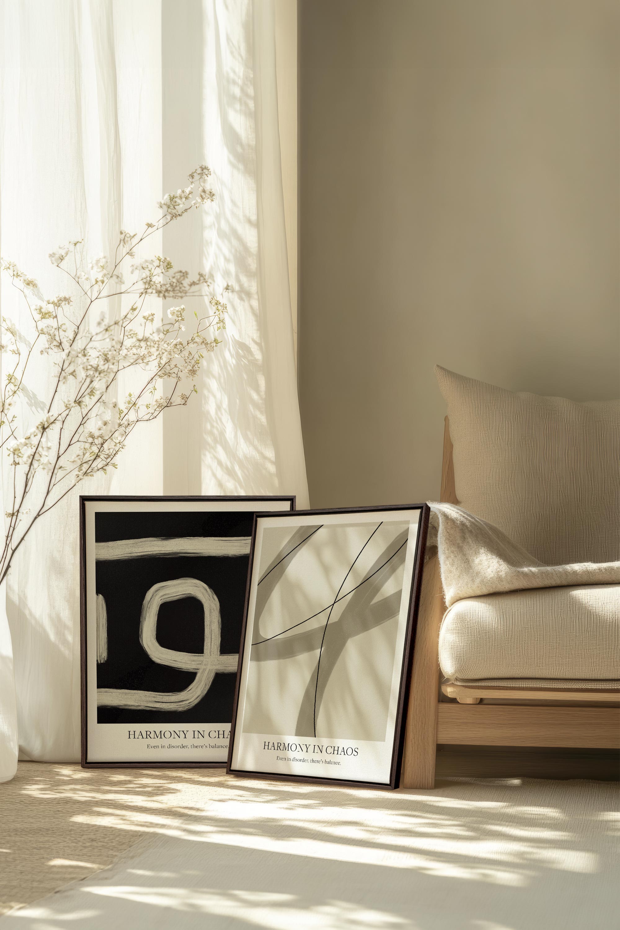 BALANCED FLOW DUO (2 Oeuvres sur toile étirée)