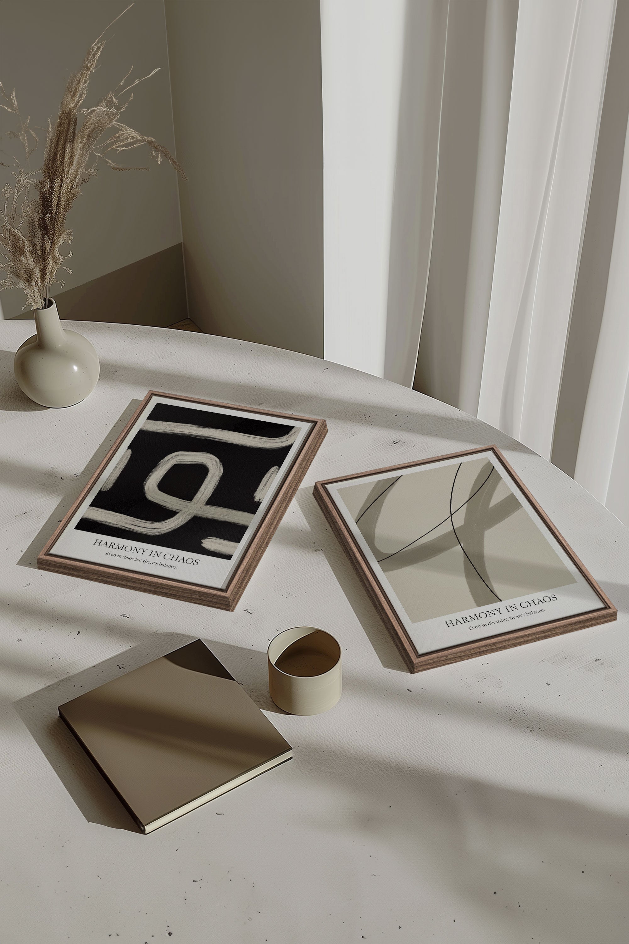 BALANCED FLOW DUO (2 Oeuvres sur toile étirée)