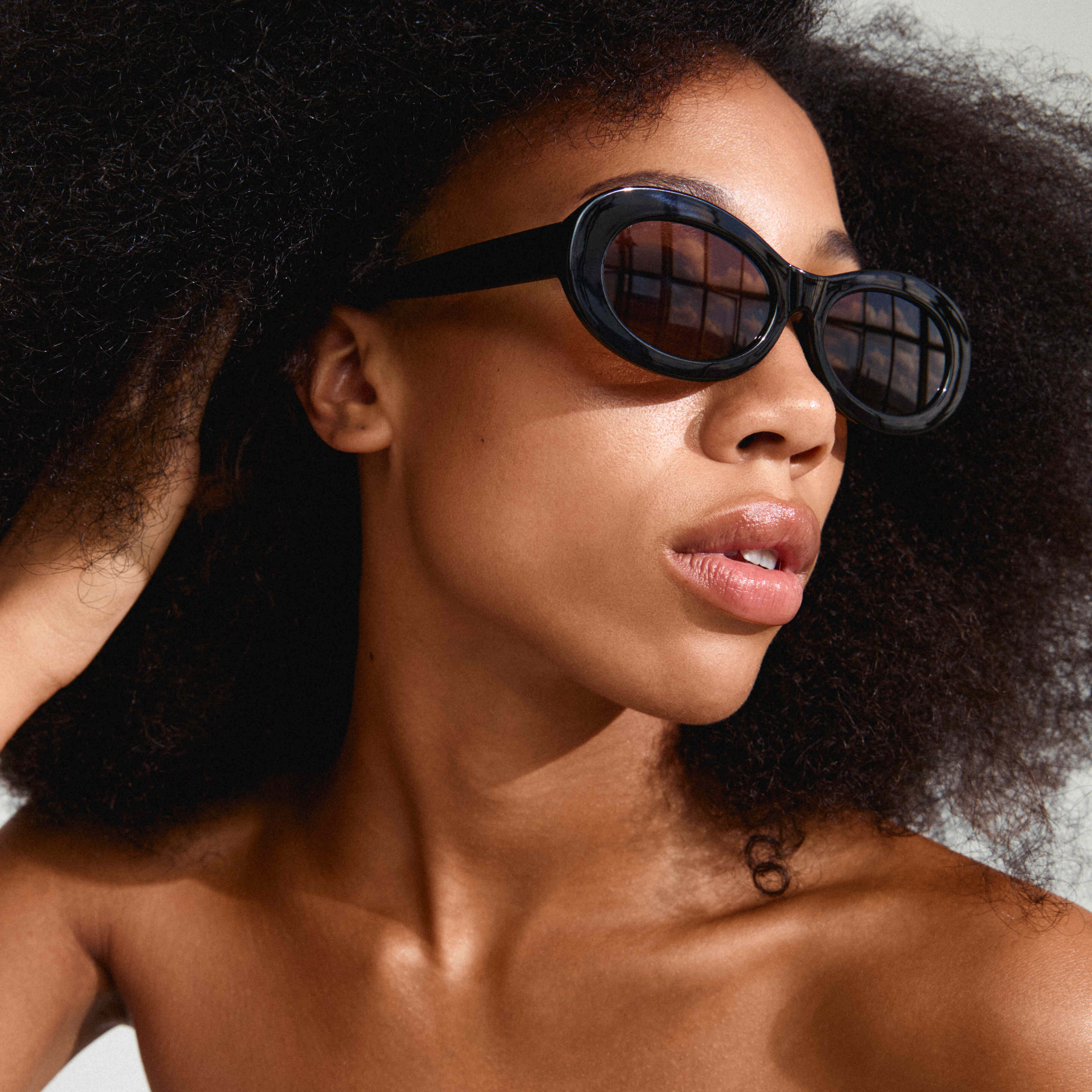 ALEXANDRIA Sunglasses | Retro Black Oval | Recycled Plastic | Pilgrim