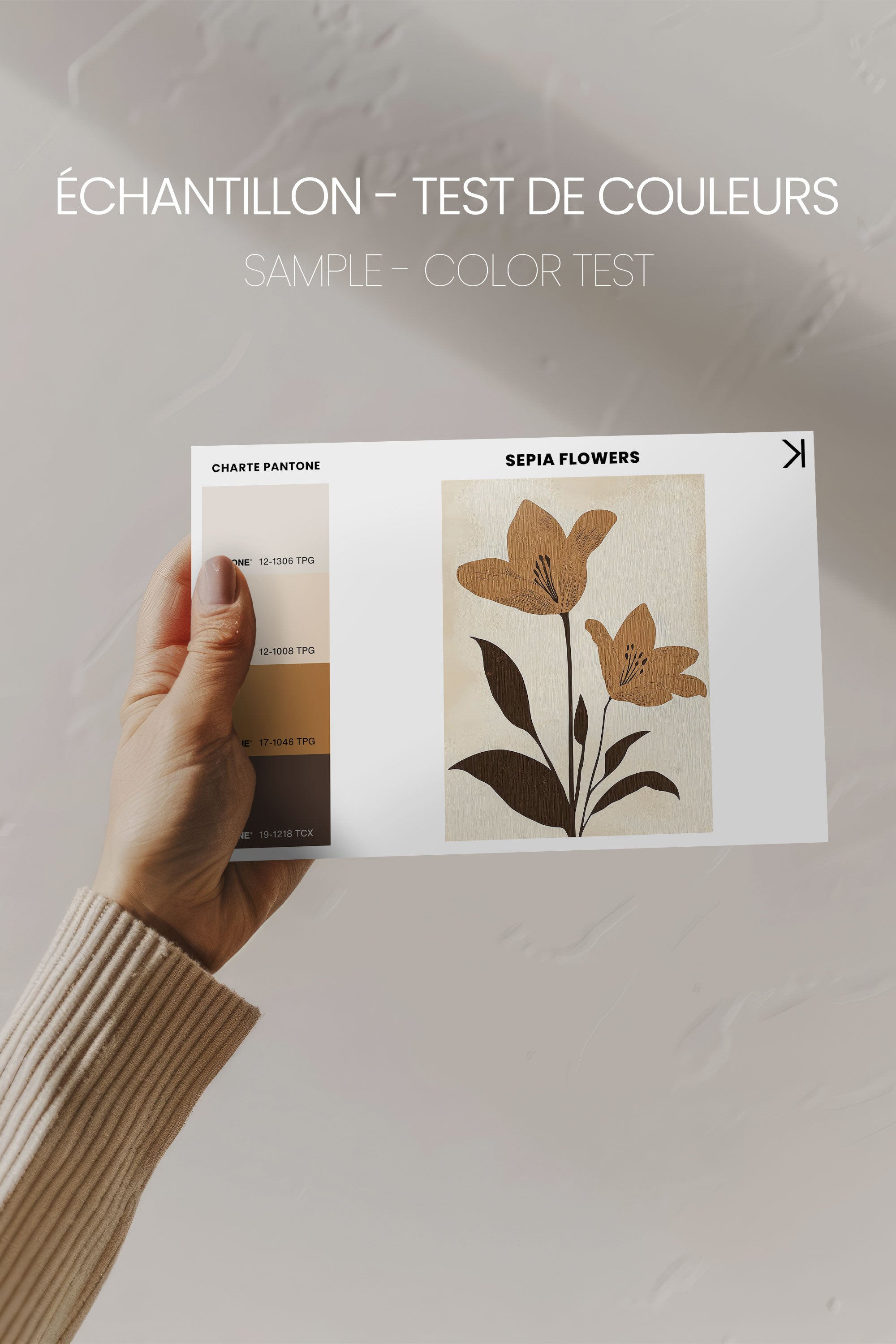 SEPIA FLOWERS, Oeuvre sur toile étirée