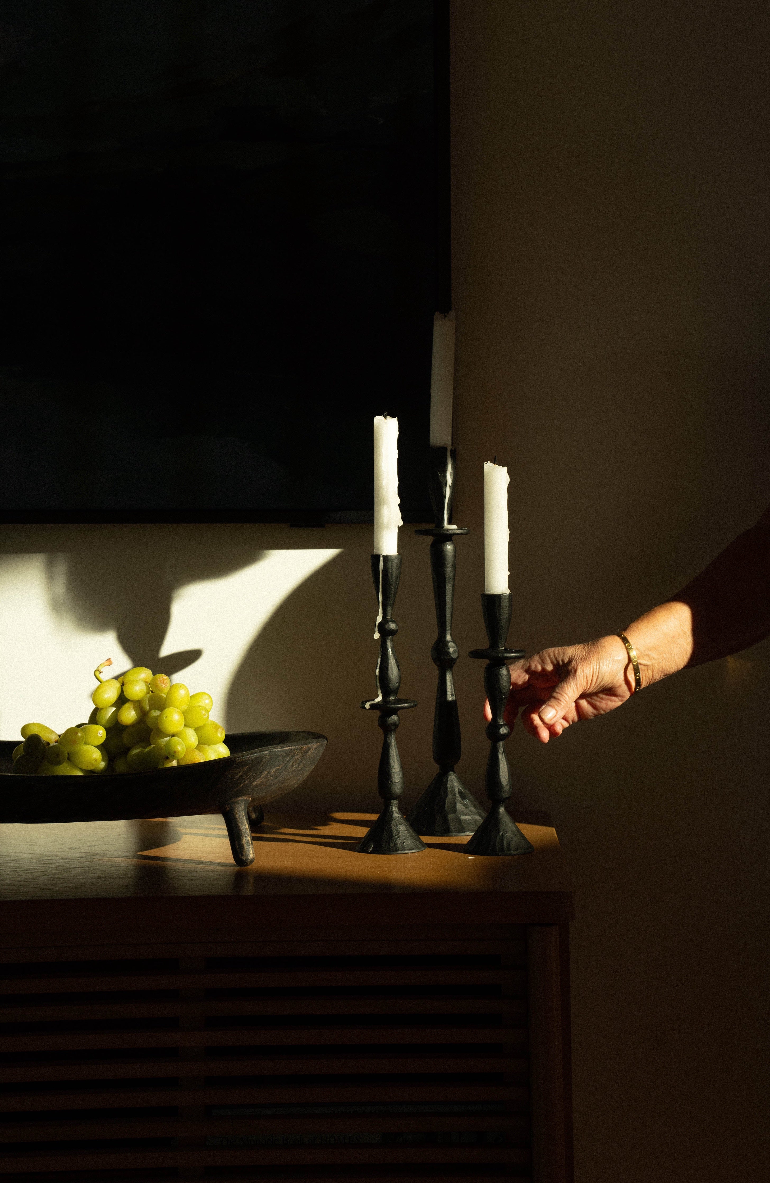 Chandelier Imani | Petit Format | Aluminium Forgé à la Main | Noir