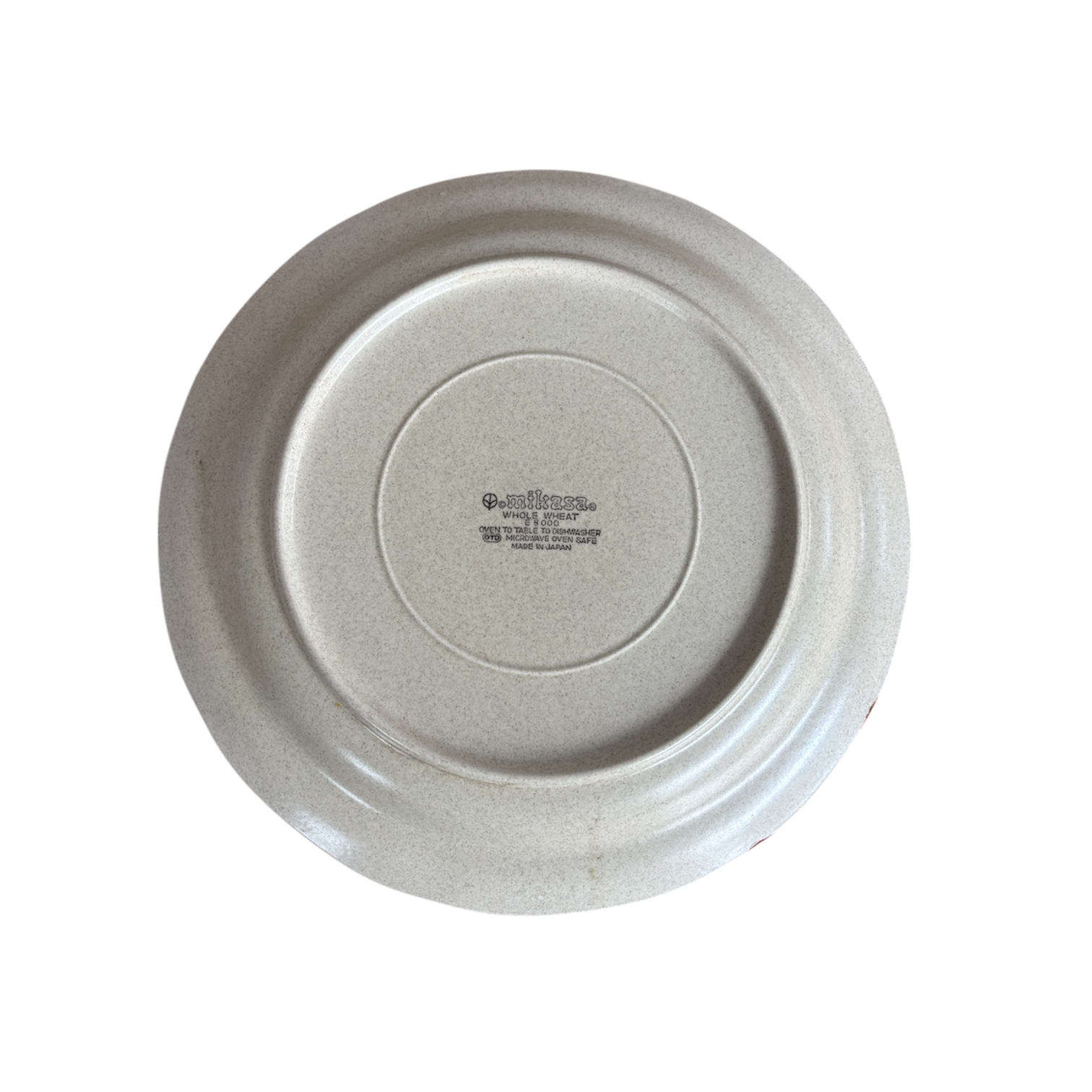 ASSIETTE DE SERVICE EN GRÈS VINTAGE MIKASA | DESIGN BRUN & BEIGE | BORD ONDULÉ