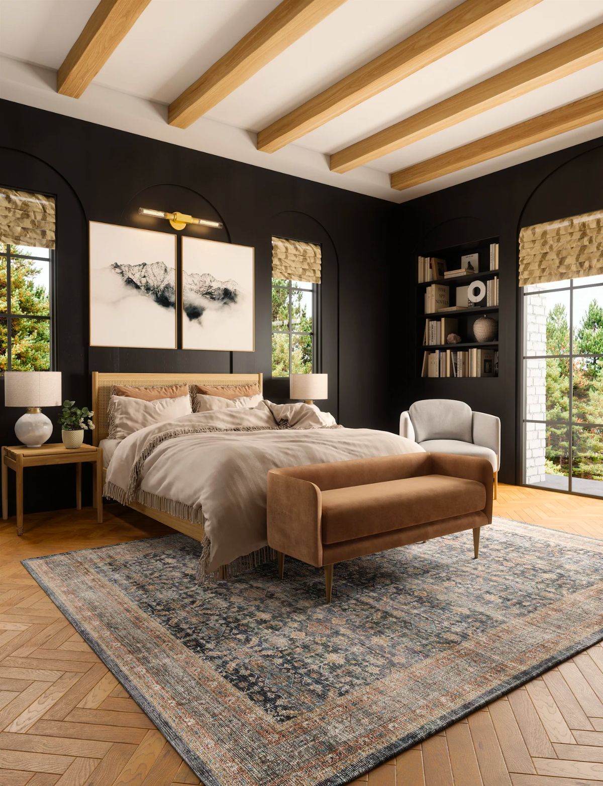 Tapis Davina – Bleu Marine Lagoon