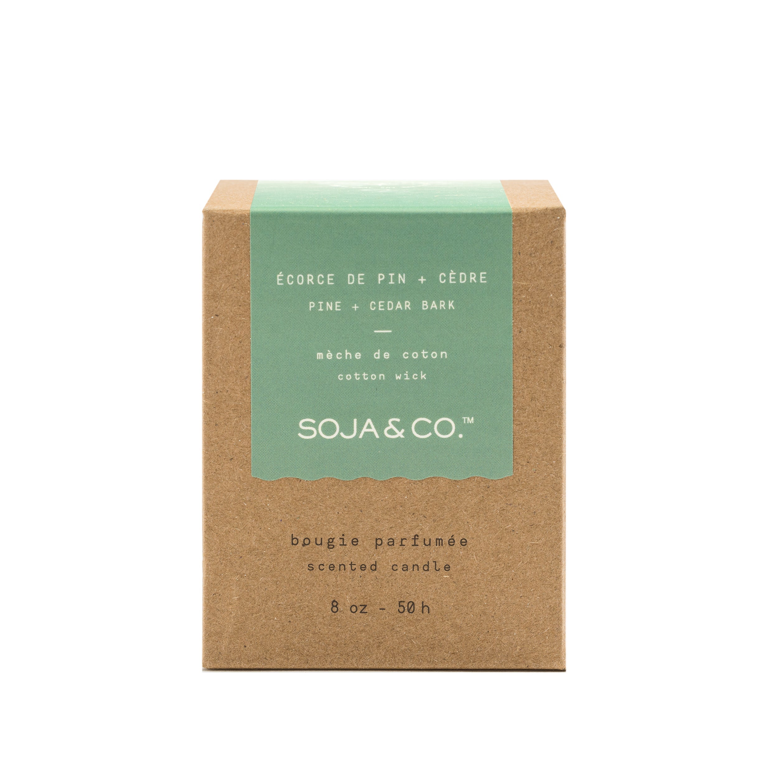 Bougie Écorce de pin & cèdre | Fragrance boisée et réconfortante | SOJA&CO