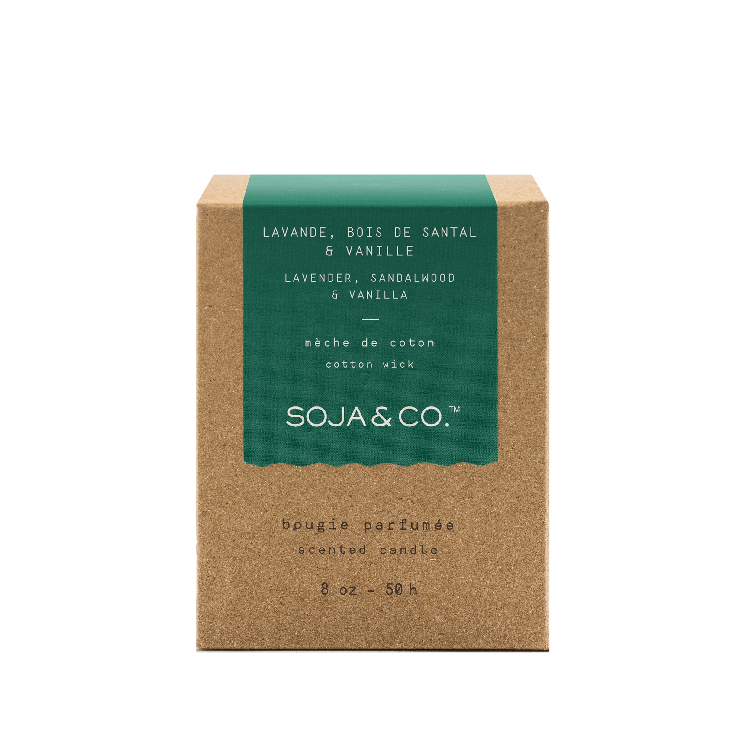 Bougie Lavande, bois de santal & vanille | Parfum floral et boisé | SOJA&CO