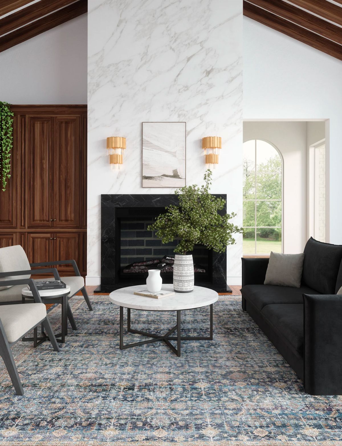 Tapis Davina – Bleu Marine Lagoon