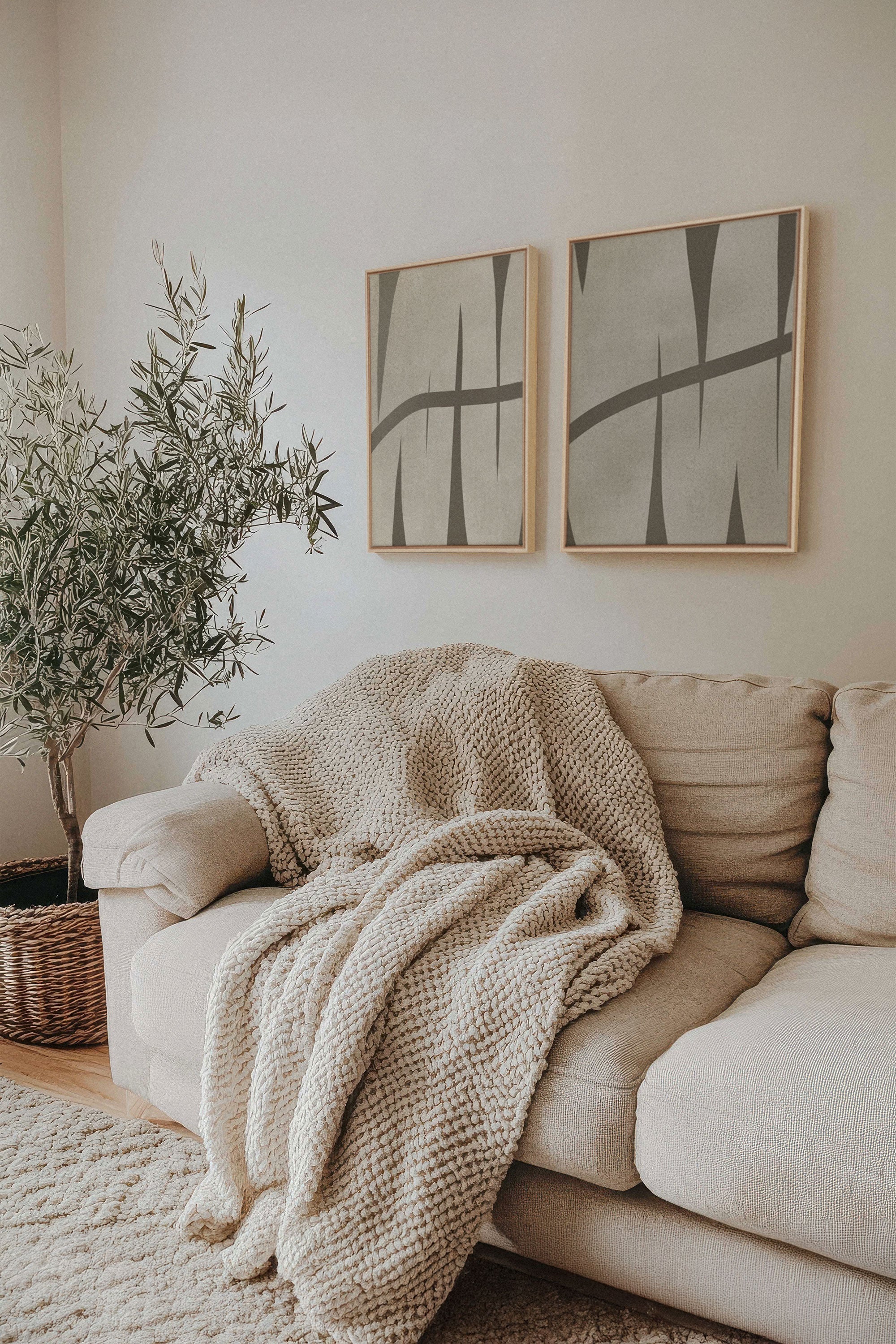 INTERTWINE DUO (2 Oeuvres sur toile étirée)