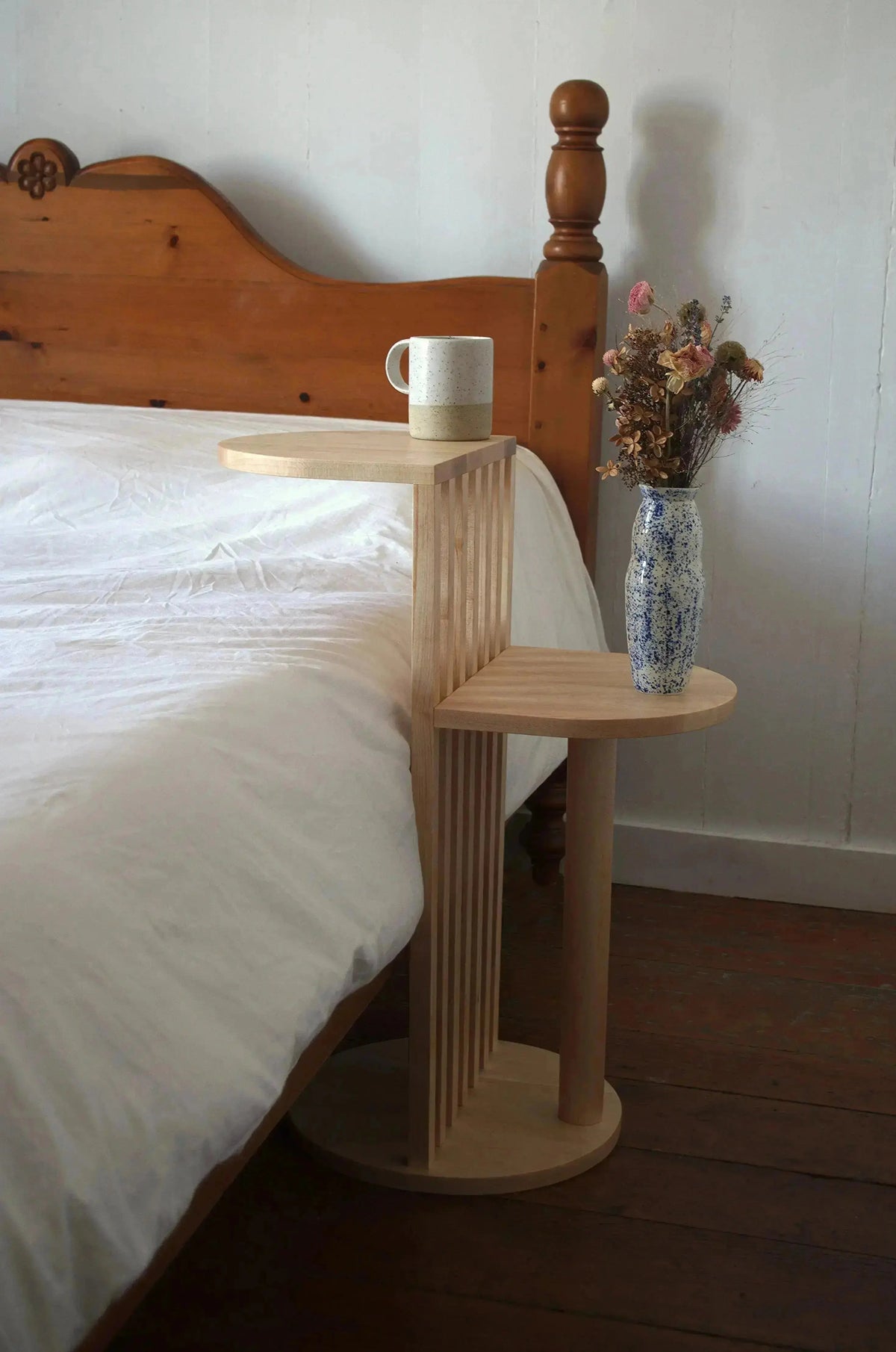 AUBE Side Table | Solid wood | Scandinavian & Japandi style | Made in Quebec
