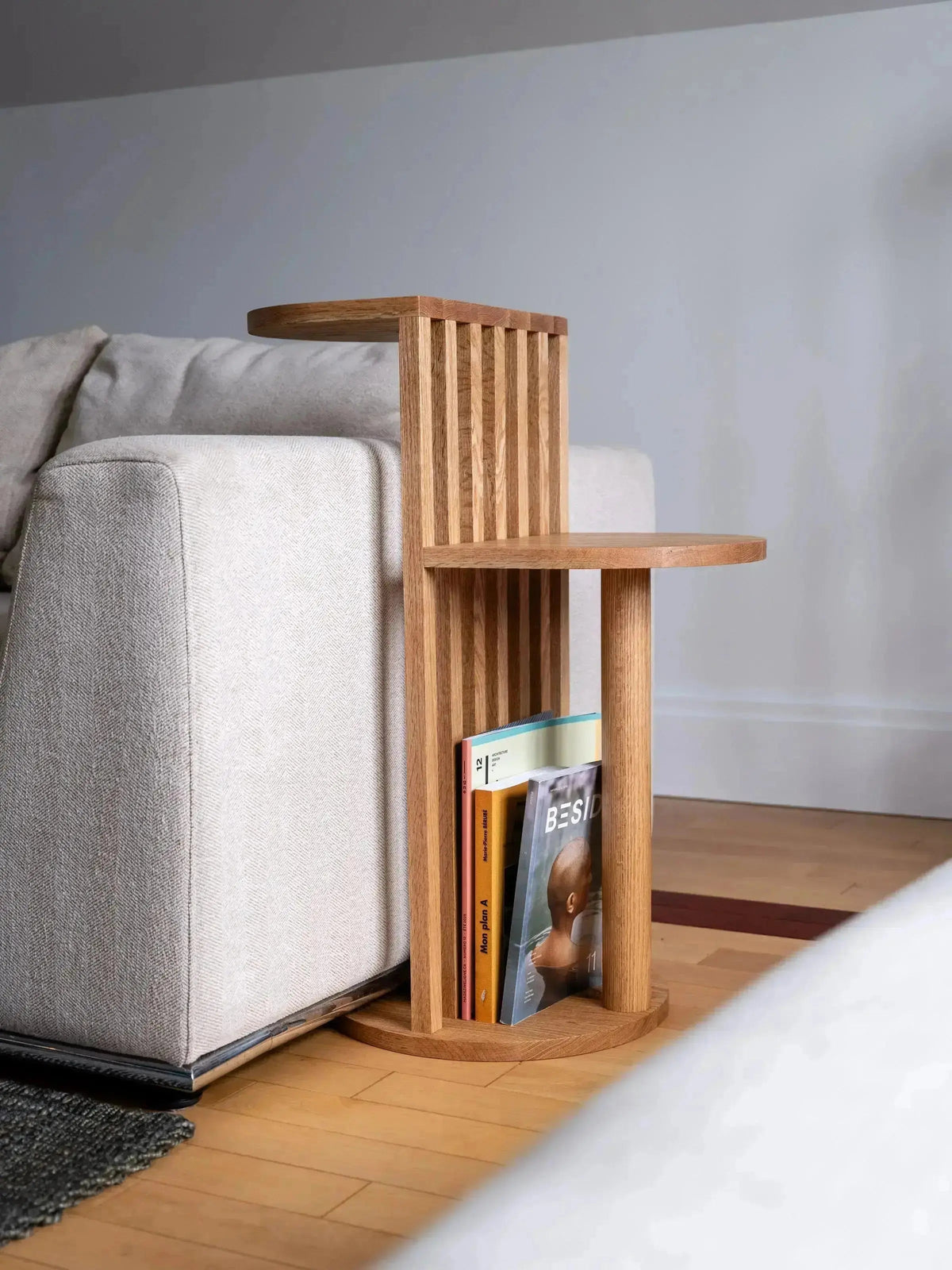 AUBE Side Table | Solid wood | Scandinavian & Japandi style | Made in Quebec