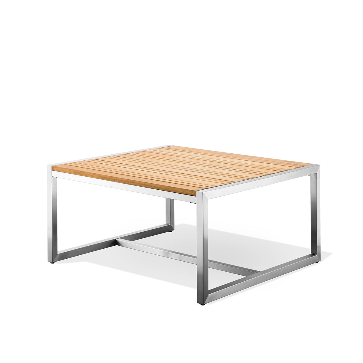 Outdoor Bistro Set 2 Pine Chairs | Stainless Steel & Teak | Sling Seat