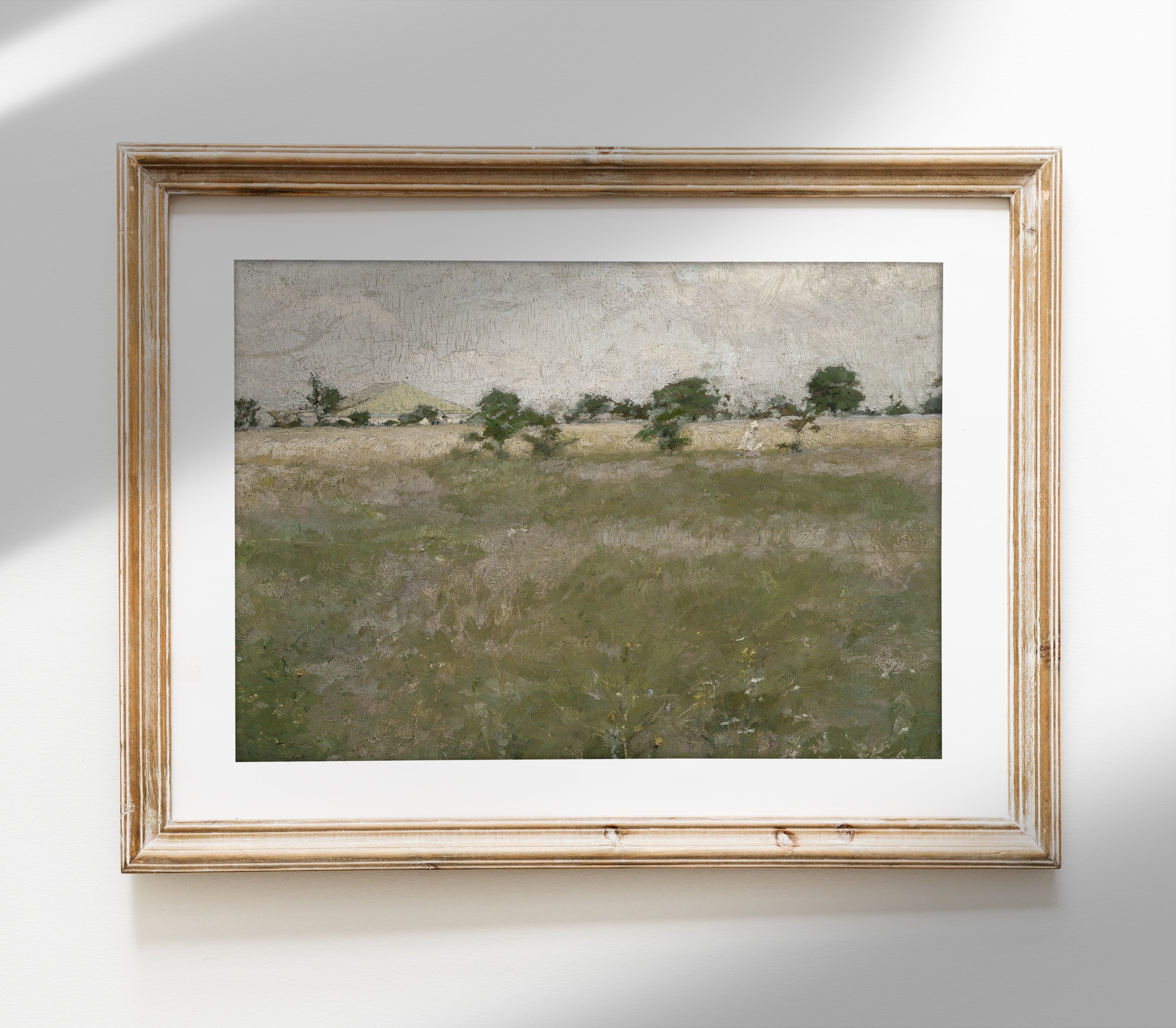Vintage Landscape Painting – Impression Vintage Fine Art sur Papier Coton | L245