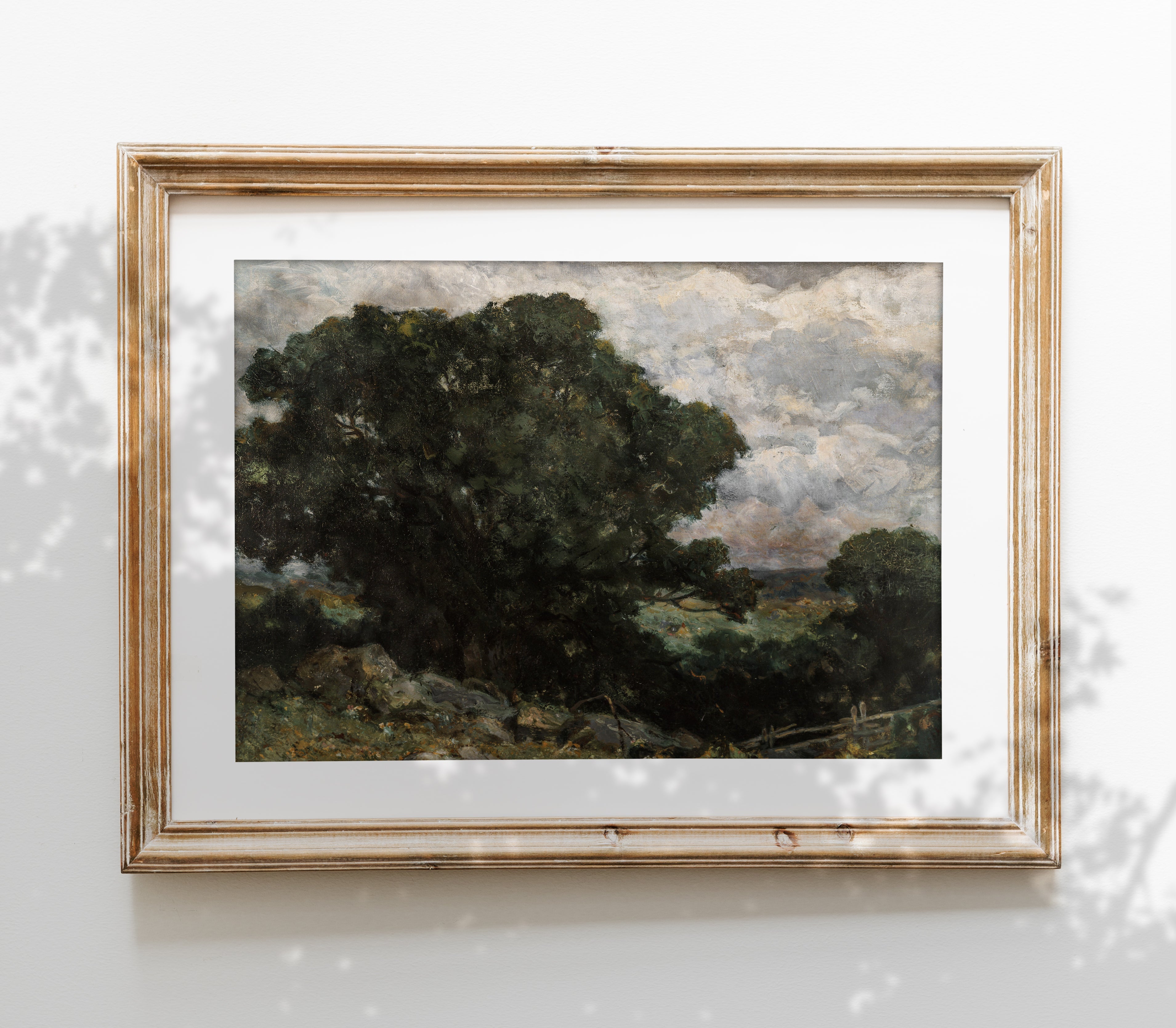 Vintage Moody Sunrise – Affiche Paysage Ancien en Coton | L0137