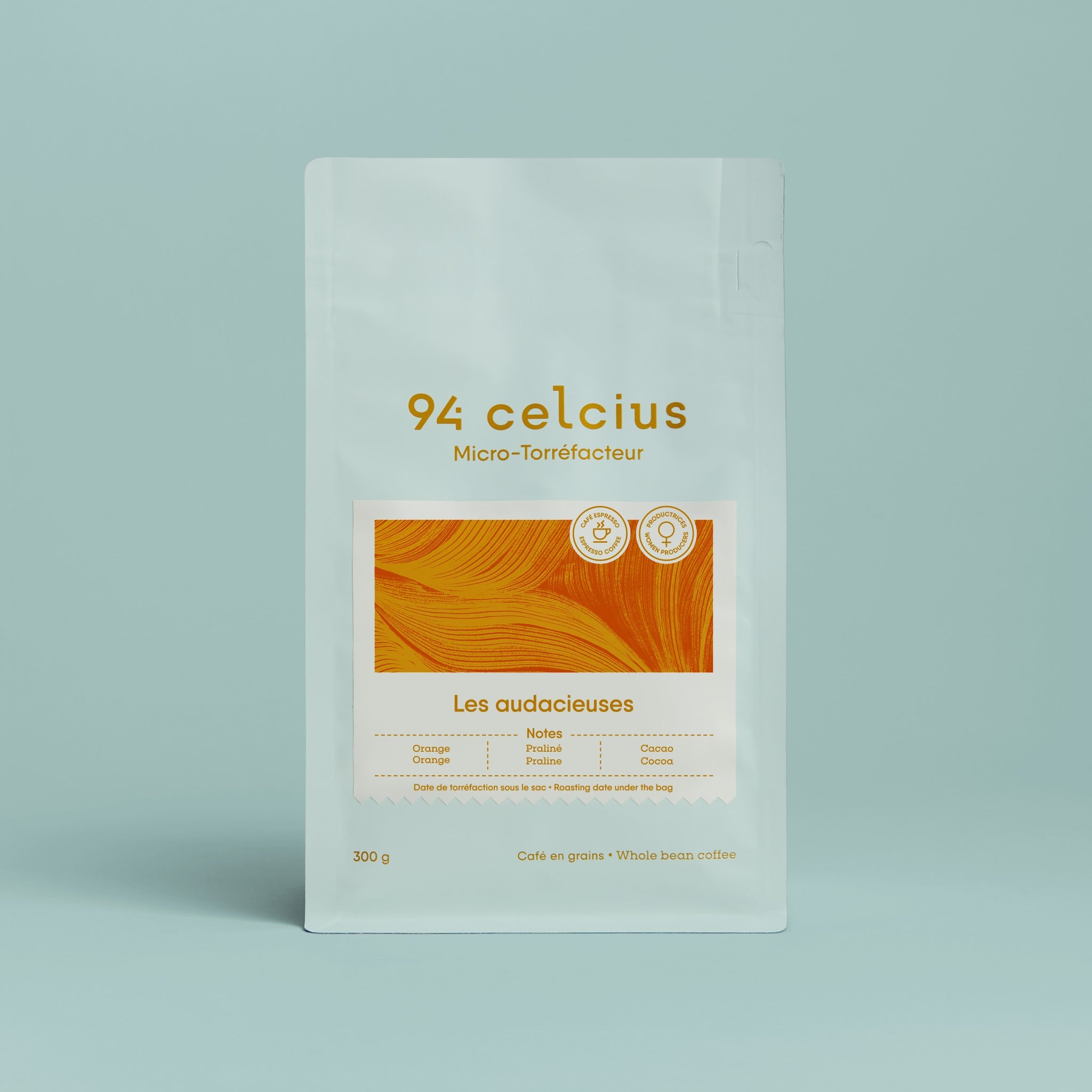 Mélange espresso Les Audacieuses | Orange, praliné et cacao | 94Celcius