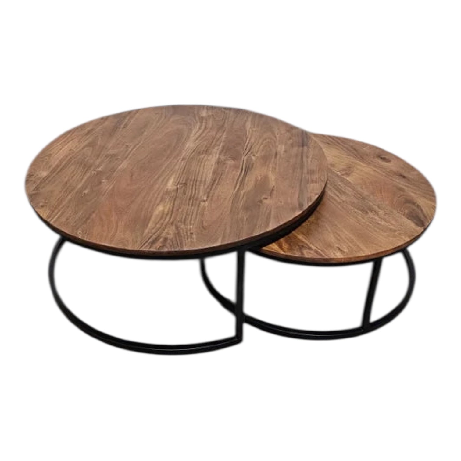 Tables à café gigognes en bois d’acacia | Fini naturel