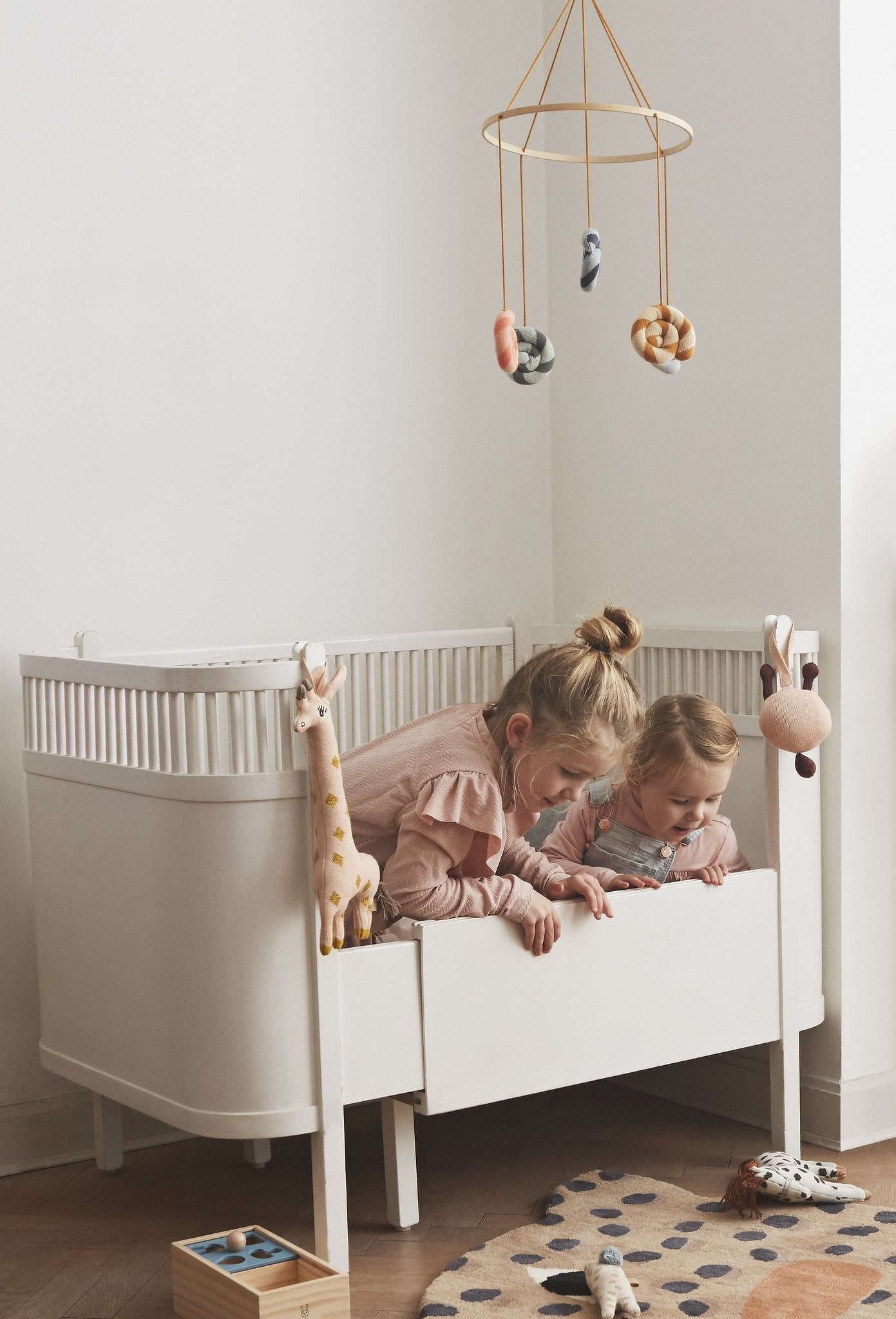 Hochet pour bébé Lapin | Tricot de coton | Doux et ludique