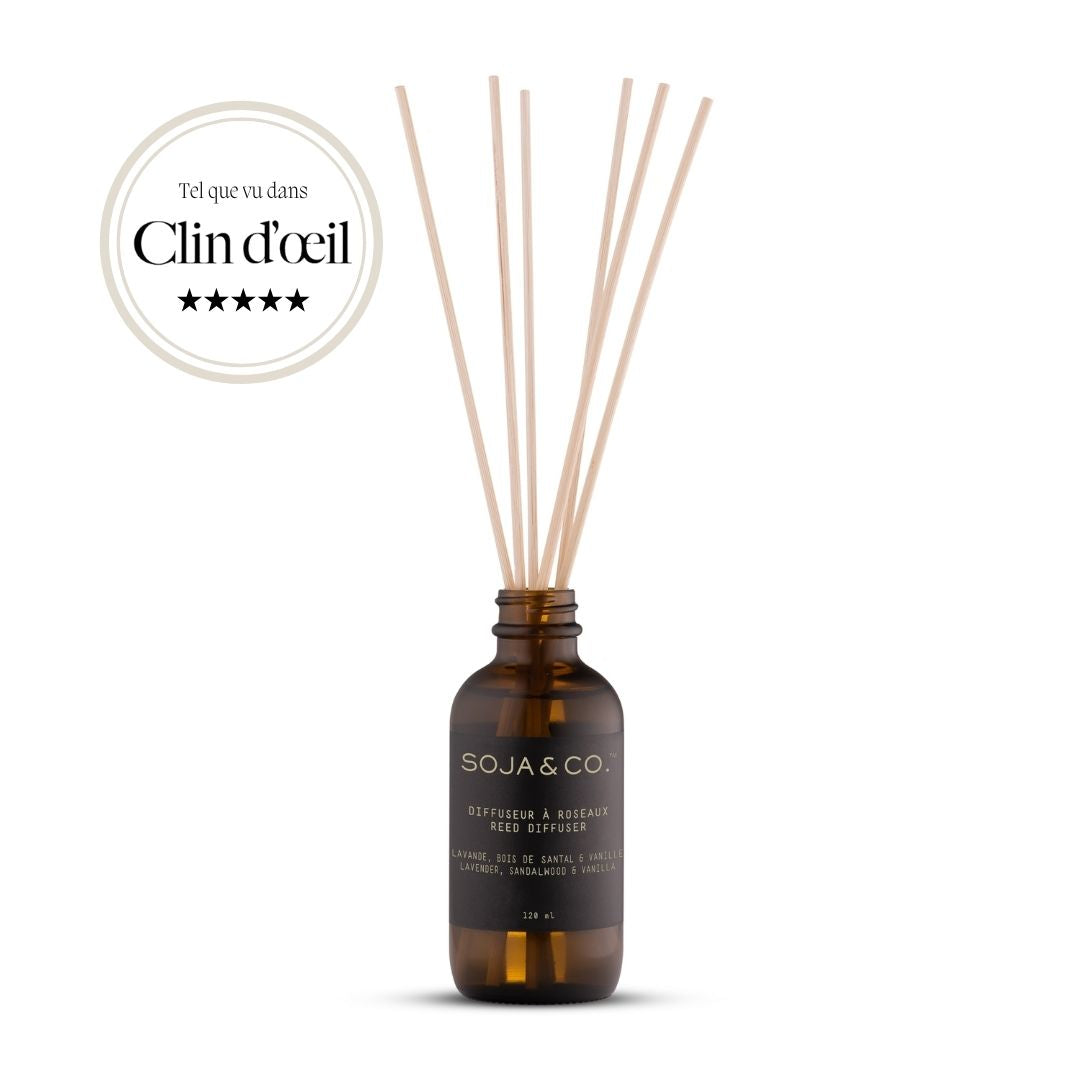 Diffuseur à roseaux Lavande, santal et vanille SOJA&CO