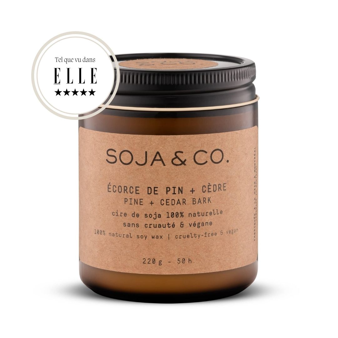 Bougie Écorce de pin et cèdre SOJA&CO
